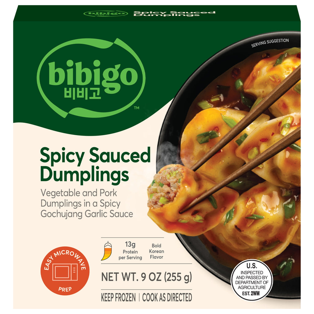 Bibigo Vegetable & Pork Spicy Sauced Dumplings Frozen 9.01 Oz