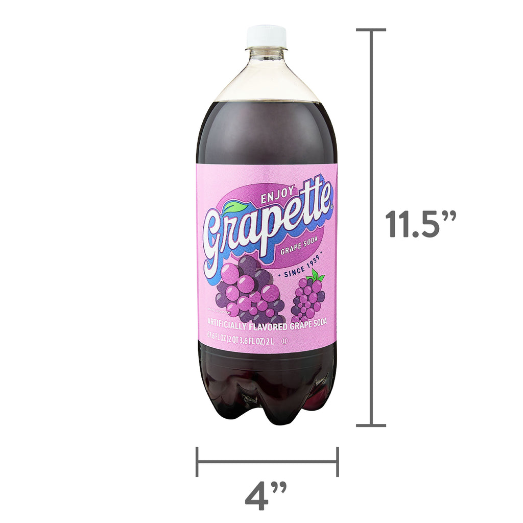 Great Value Grapette Grape Soda Pop Bottle 2 L