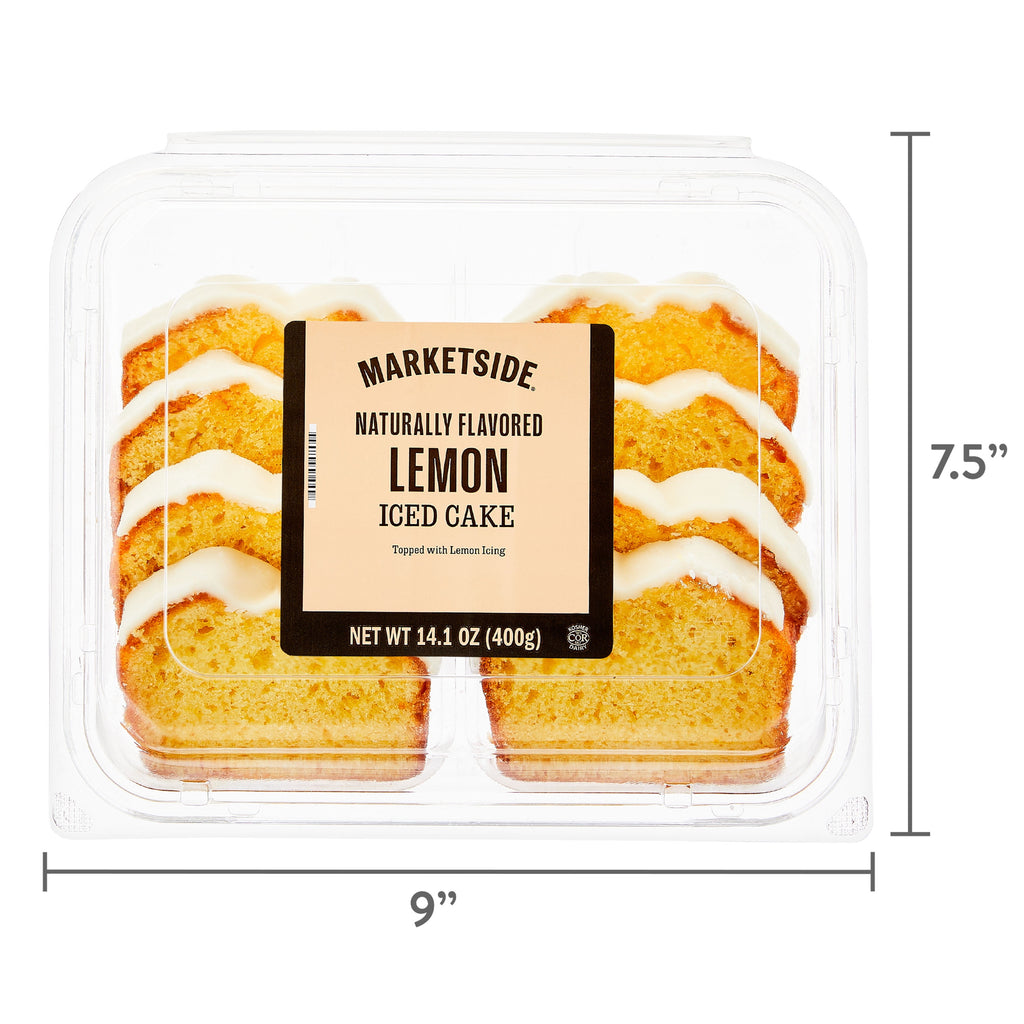 Iced Lemon Sliced Loaf Cake 14.1 Oz 8 Count Marketside