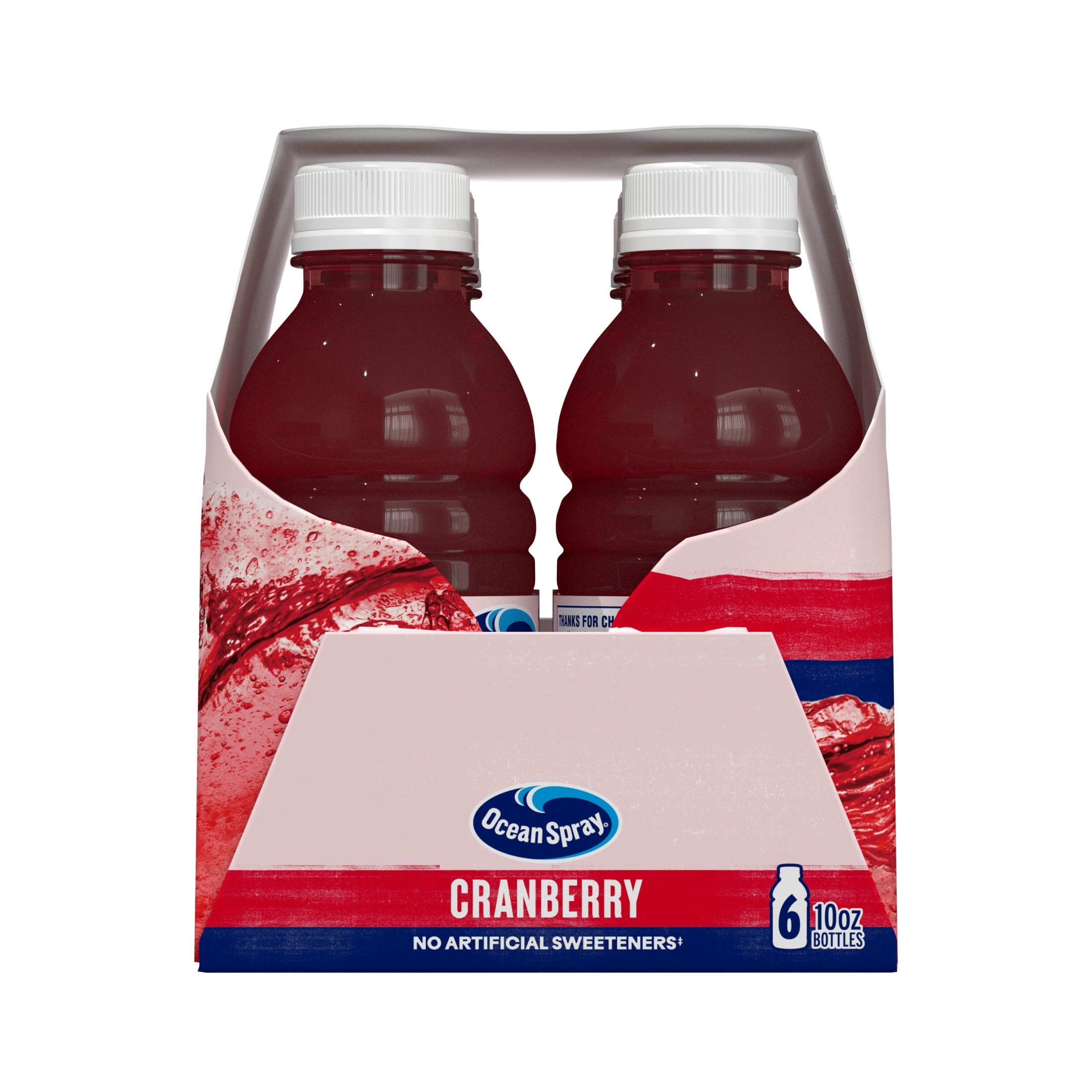 Ocean Spray Zero Sugar Cranberry Juice Drink 60 fl oz Bottle 6 Count