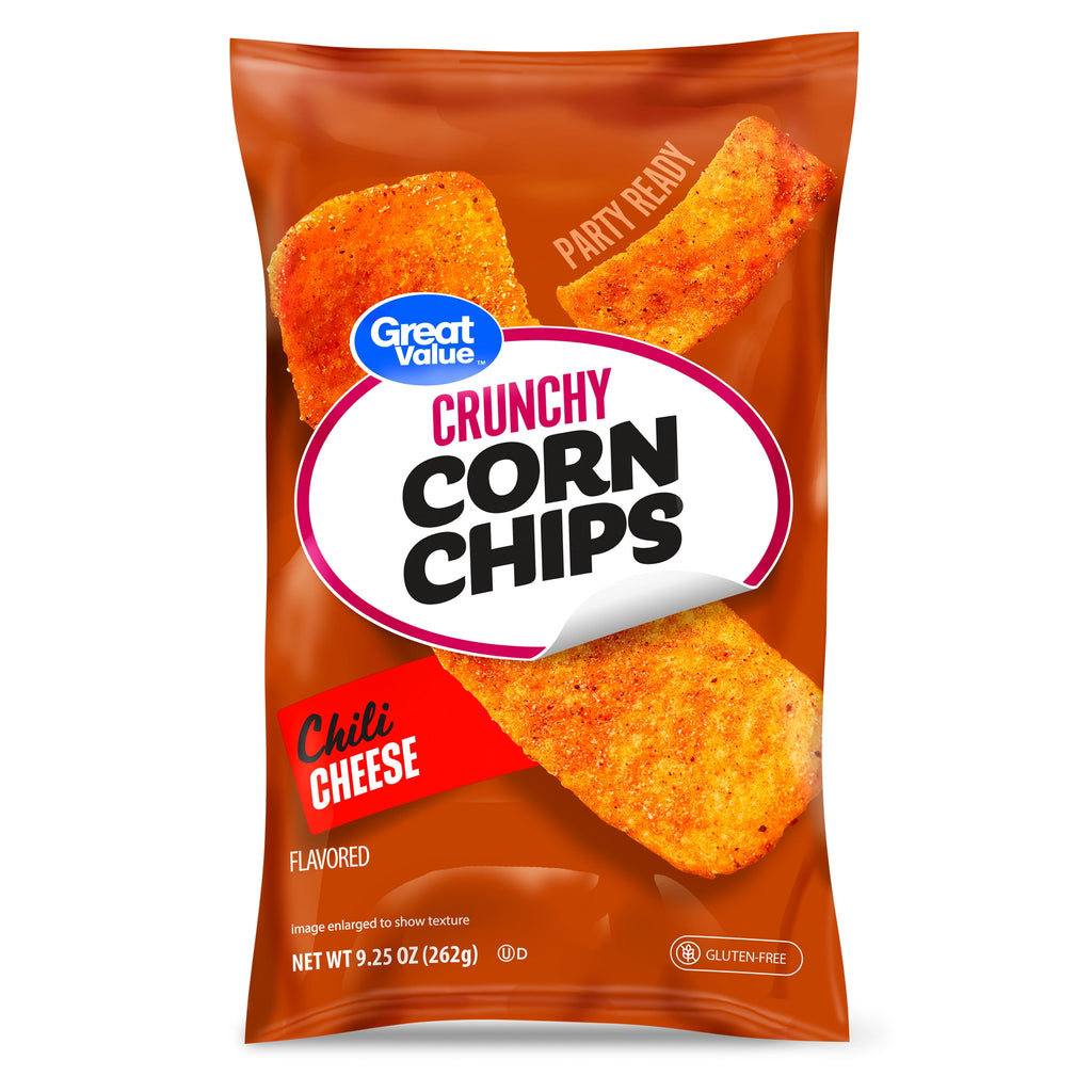 Chili Cheese Flavored Corn Chips 9.25 Oz Great Value