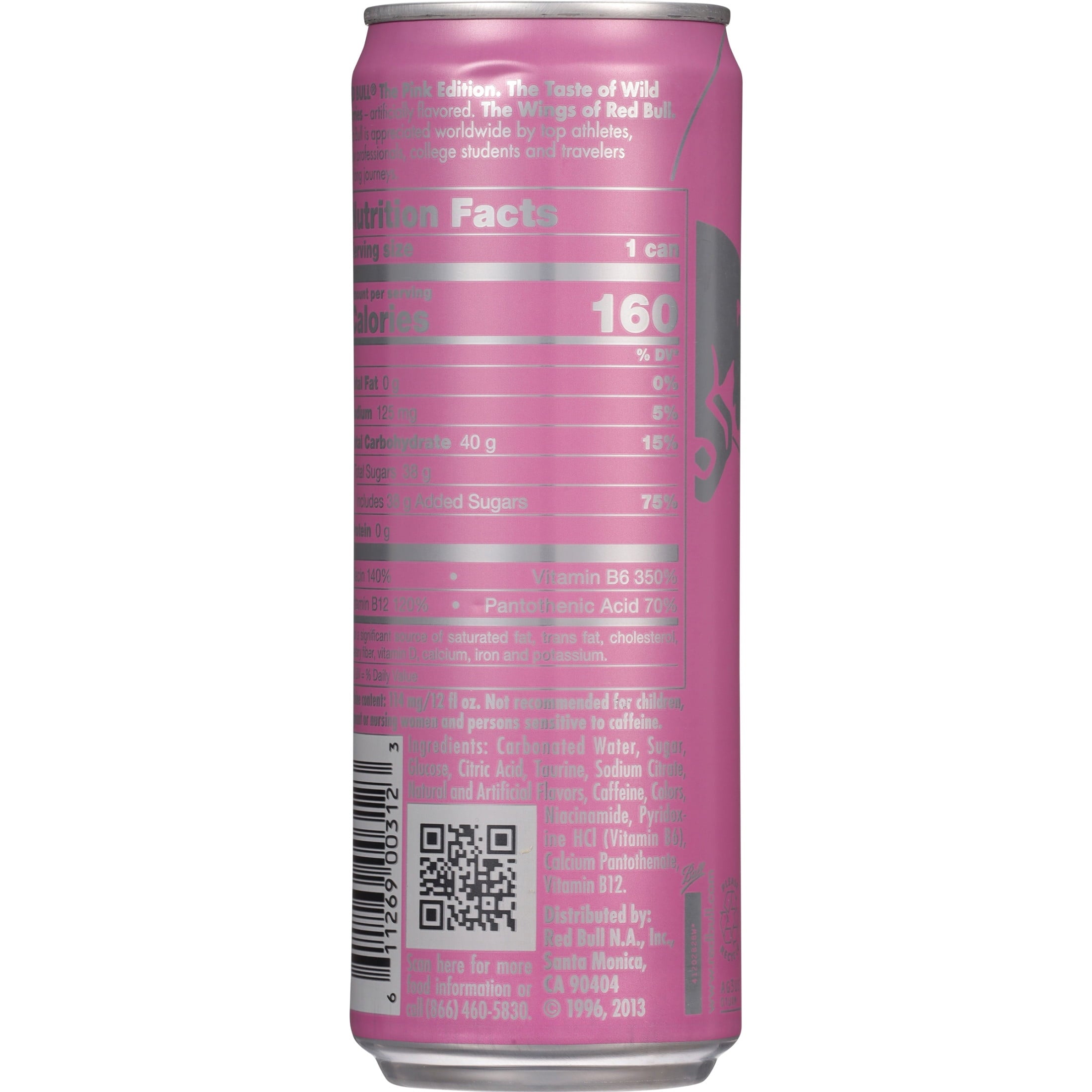 Red Bull Pink Edition Wild Berries Energy Drink 12 fl oz Single Can