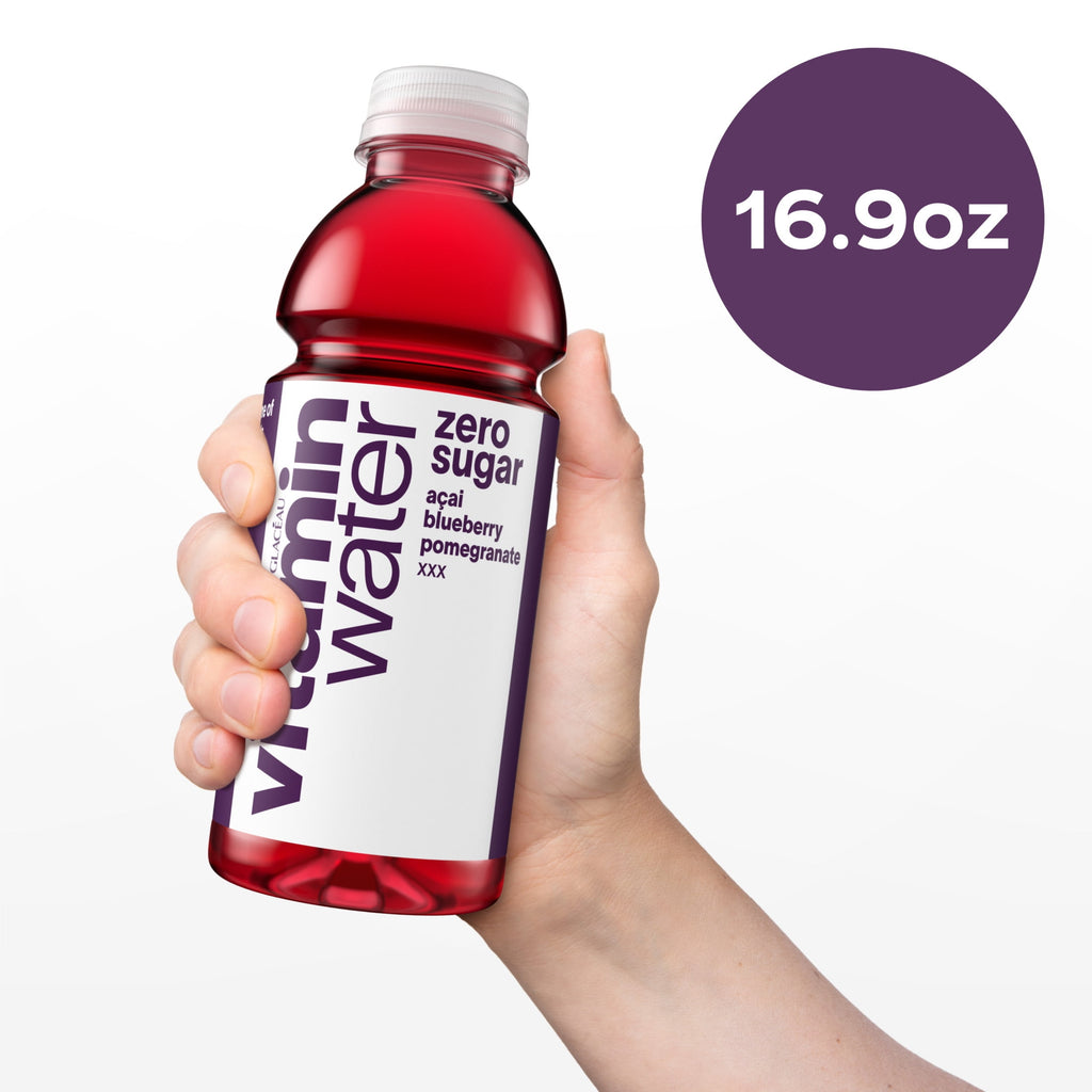 vitaminwater XXX Zero Sugar Acai-Blueberry-Pomegranate Water Beverage 16.9 fl oz Plastic Bottles 6 Pack