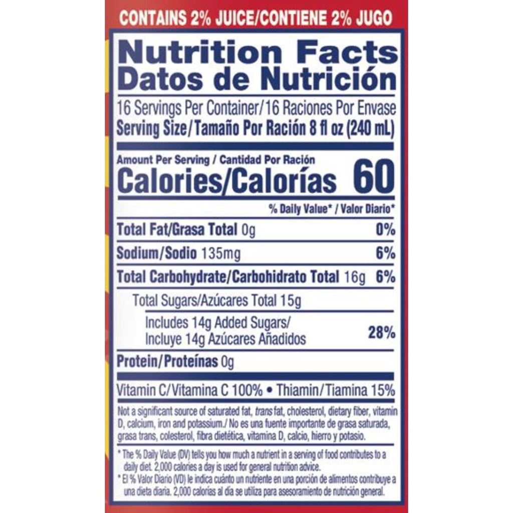 SunnyD Fruit Punch Juice Drink 1 Gallon Bottle