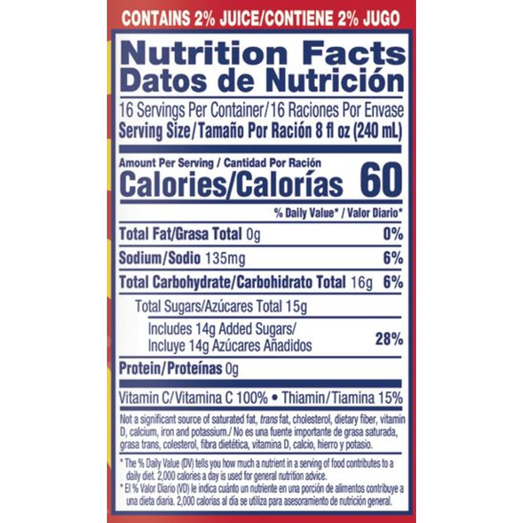 SunnyD Fruit Punch Juice Drink 1 Gallon Bottle