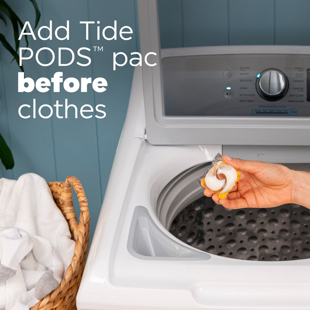 Tide Power PODS Free & Gentle Odor Refresh Laundry Detergent Pacs Unscented 25 Count