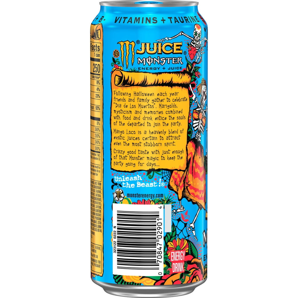 Monster Energy Juiced Mango Loco Juice + Energy Drink 16 fl oz Single Can