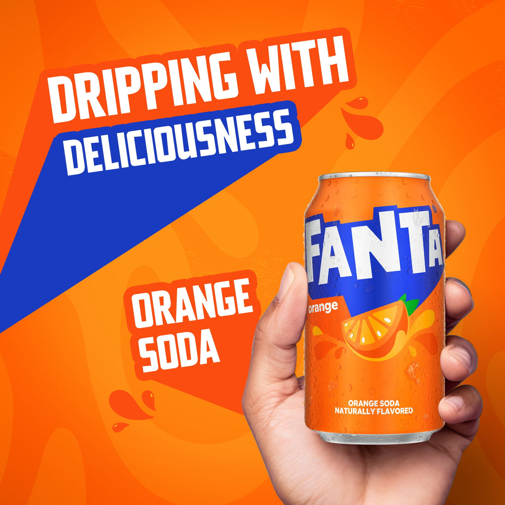 Fanta Orange Soda Pop Cans 12 Fl Oz 24 Pack