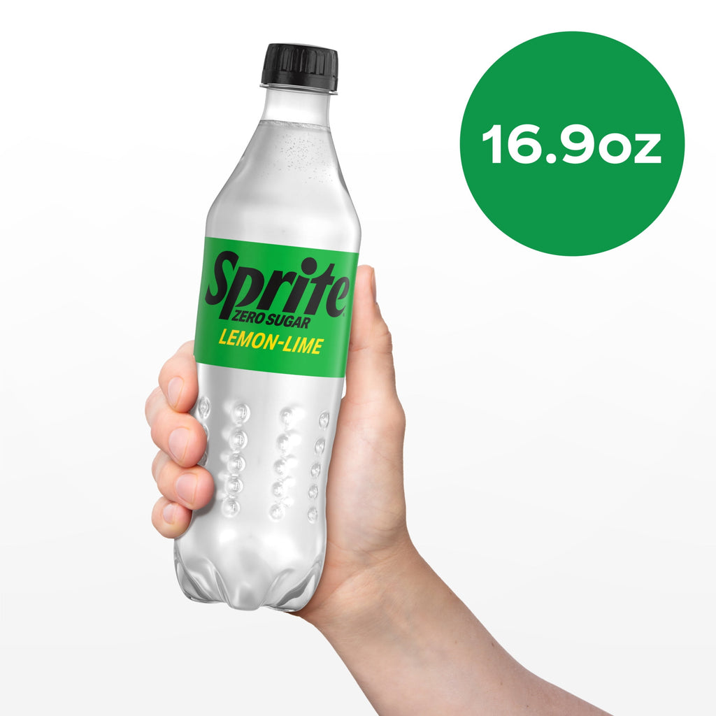 Sprite Zero Sugar Lemon-Lime Caffeine Free Soda Pop Bottles 16.9 Fl Oz 6 Pack