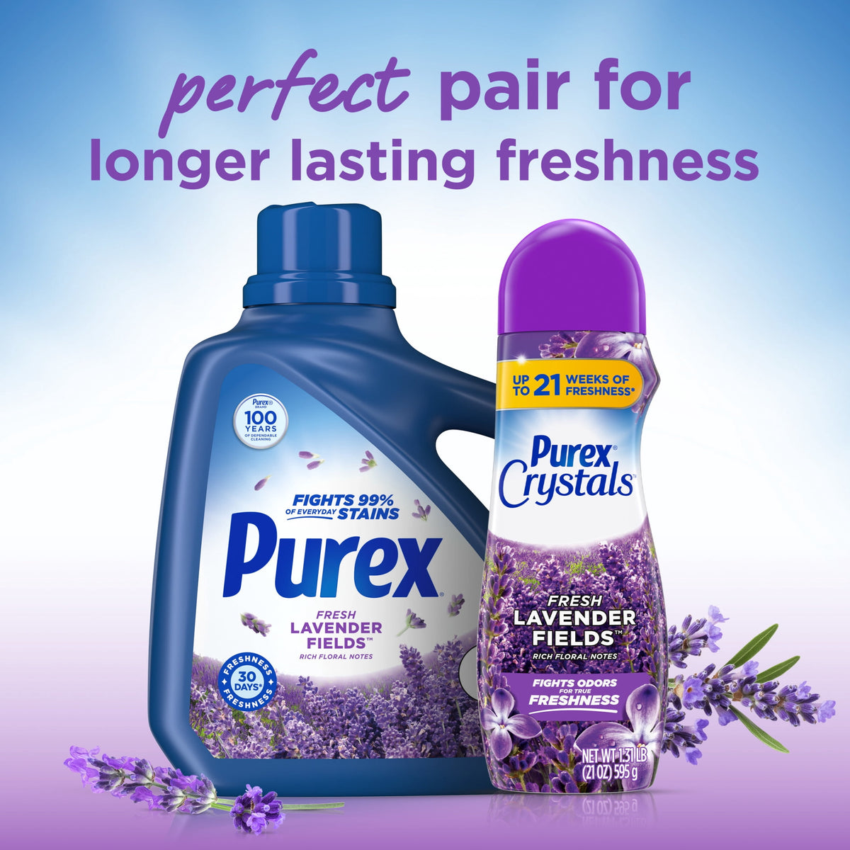 Purex Fresh Lavender Fields Liquid Laundry Detergent 150 fl oz 115 Loads