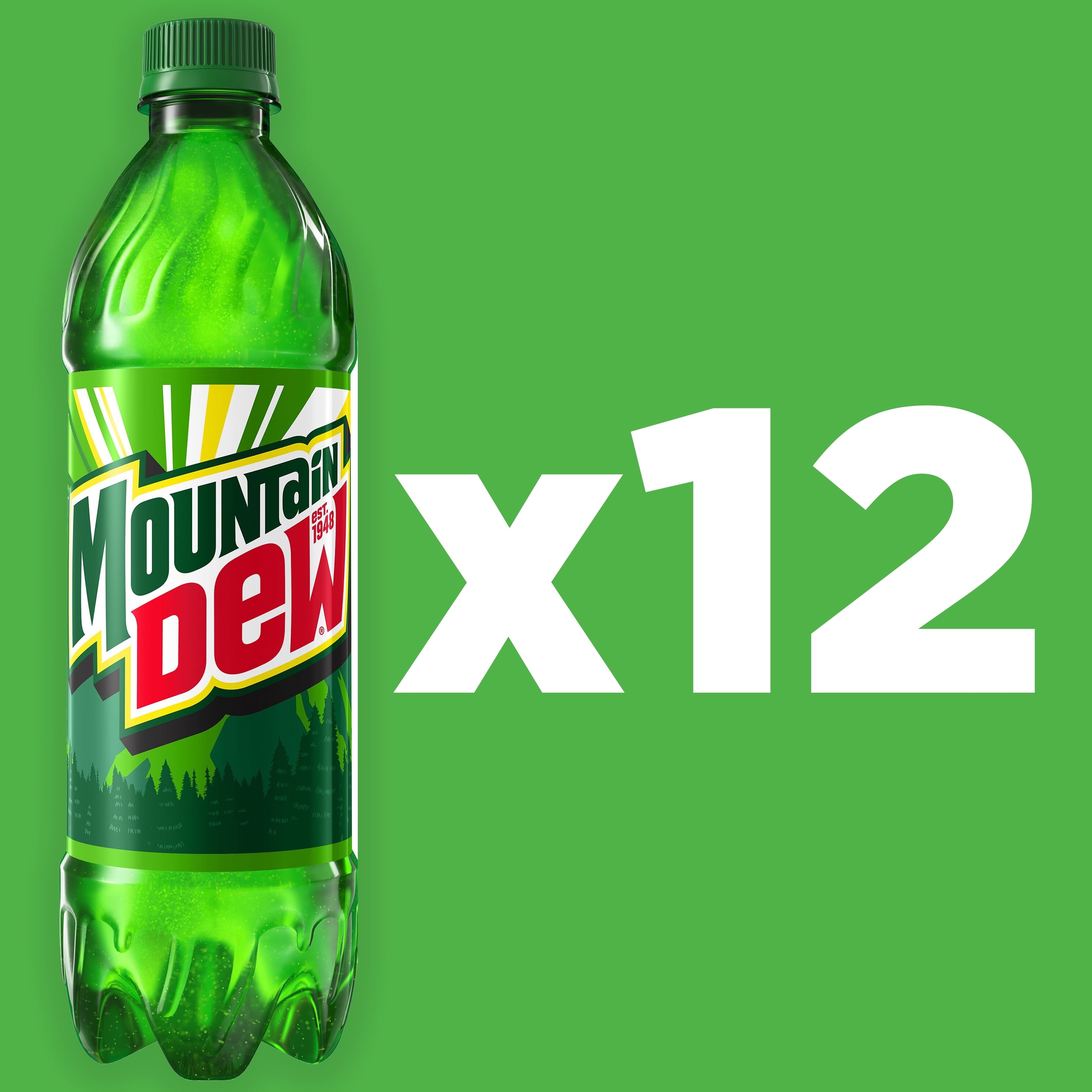 Mountain Dew Citrus Soda Pop Bottles 16.9 Fl Oz 12 Pack
