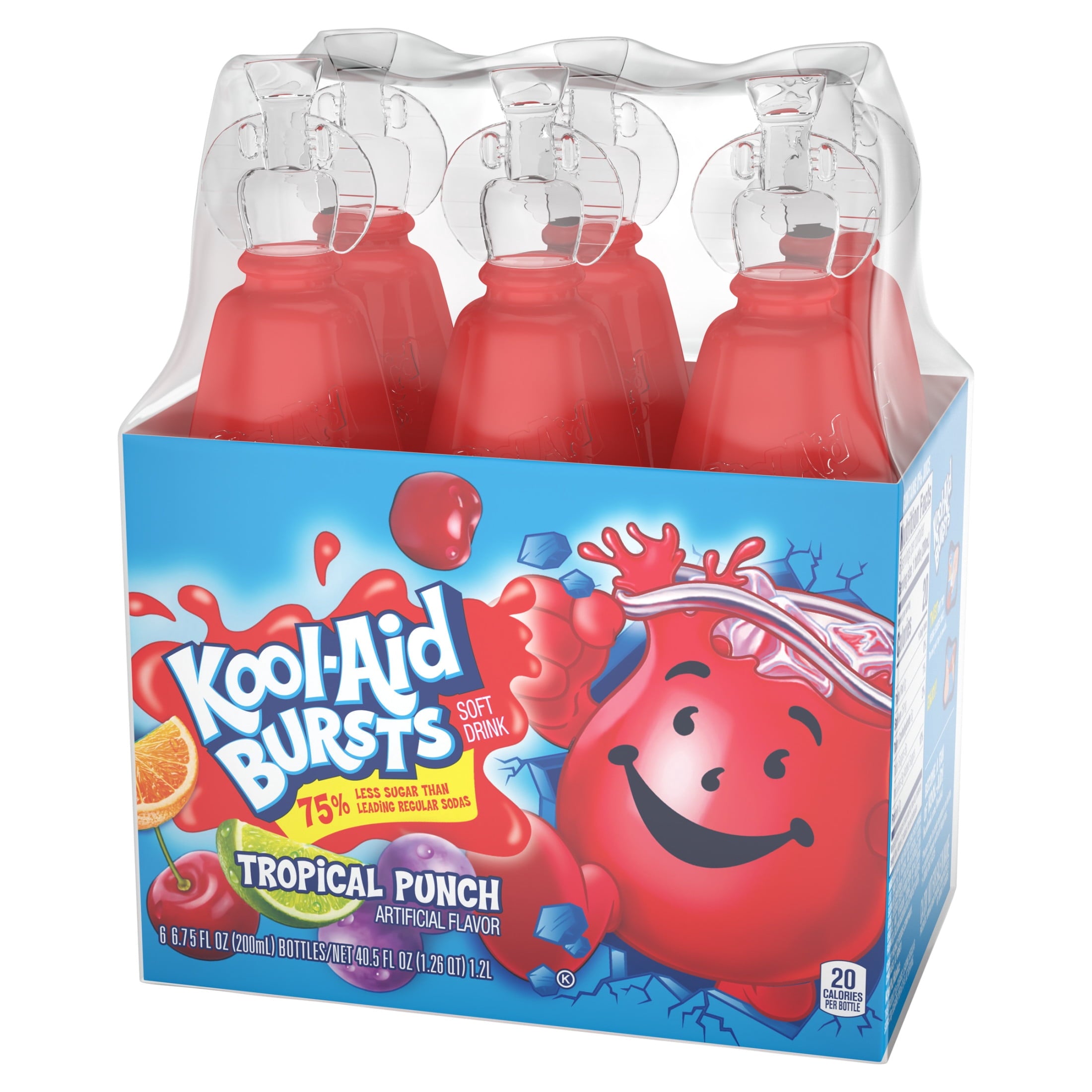 Kool-Aid Bursts Tropical Punch Soft Drink 6.75 fl oz 6 Pack