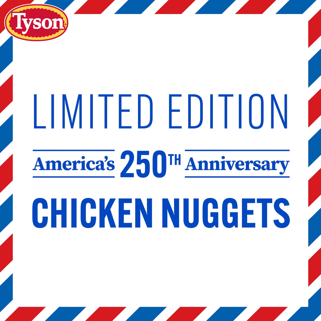 Tyson Chicken Nuggets Celebrating USA 250 Years Frozen Fully Cooked 27 Oz