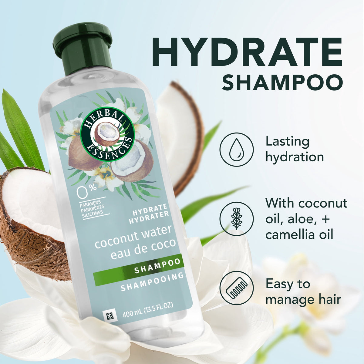 Herbal Essences Classics Hydrate Coconut Water & Jasmine Shampoo 13.5 fl oz