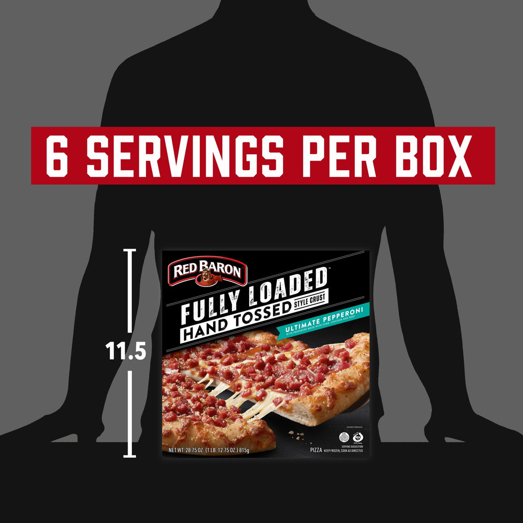 Red Baron Fully Loaded Hand Tossed Pepperoni Frozen Pizza 28.75 Oz