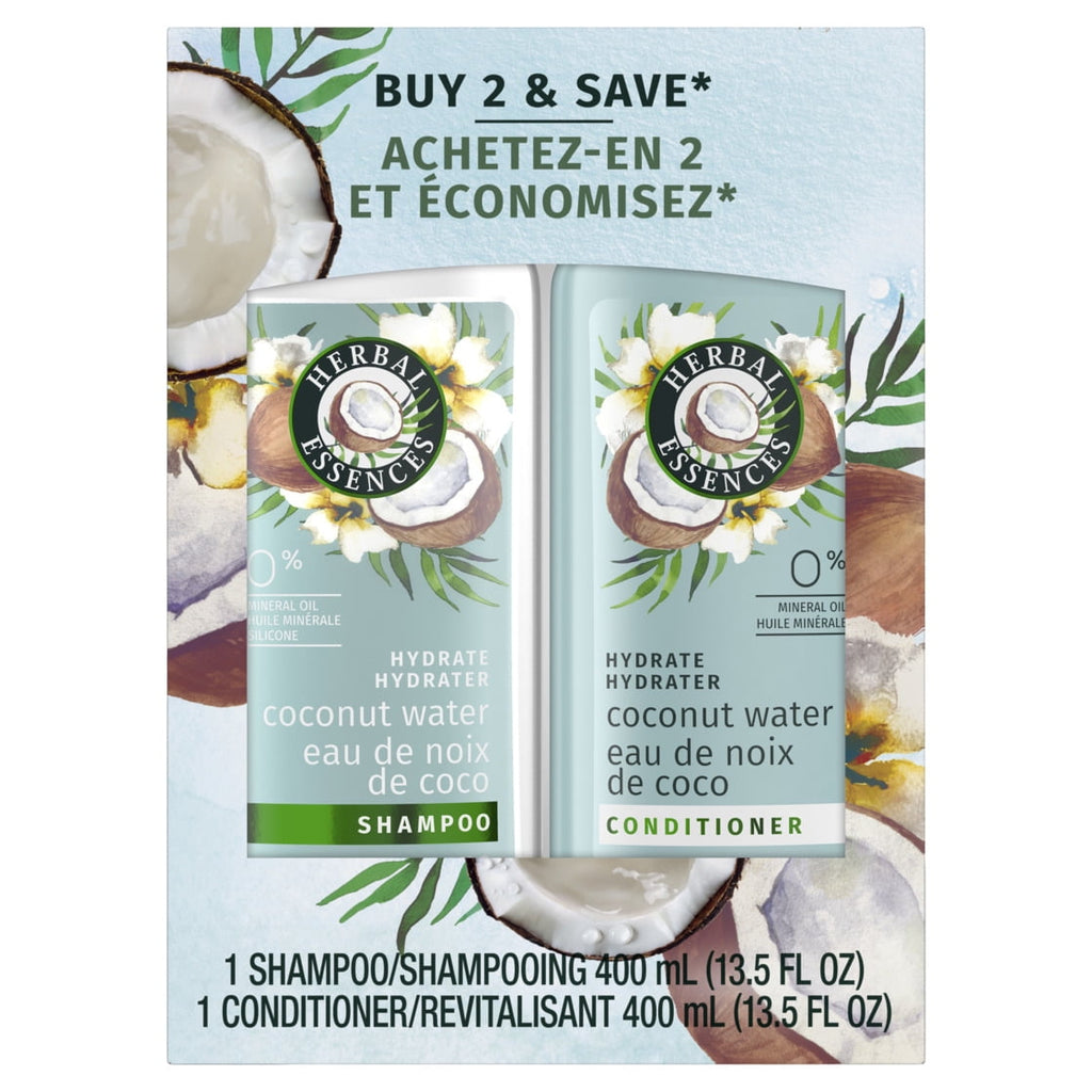 Herbal Essences Coconut Water and Jasmine Moisturizing Shampoo and Conditioner Set 27 fl oz