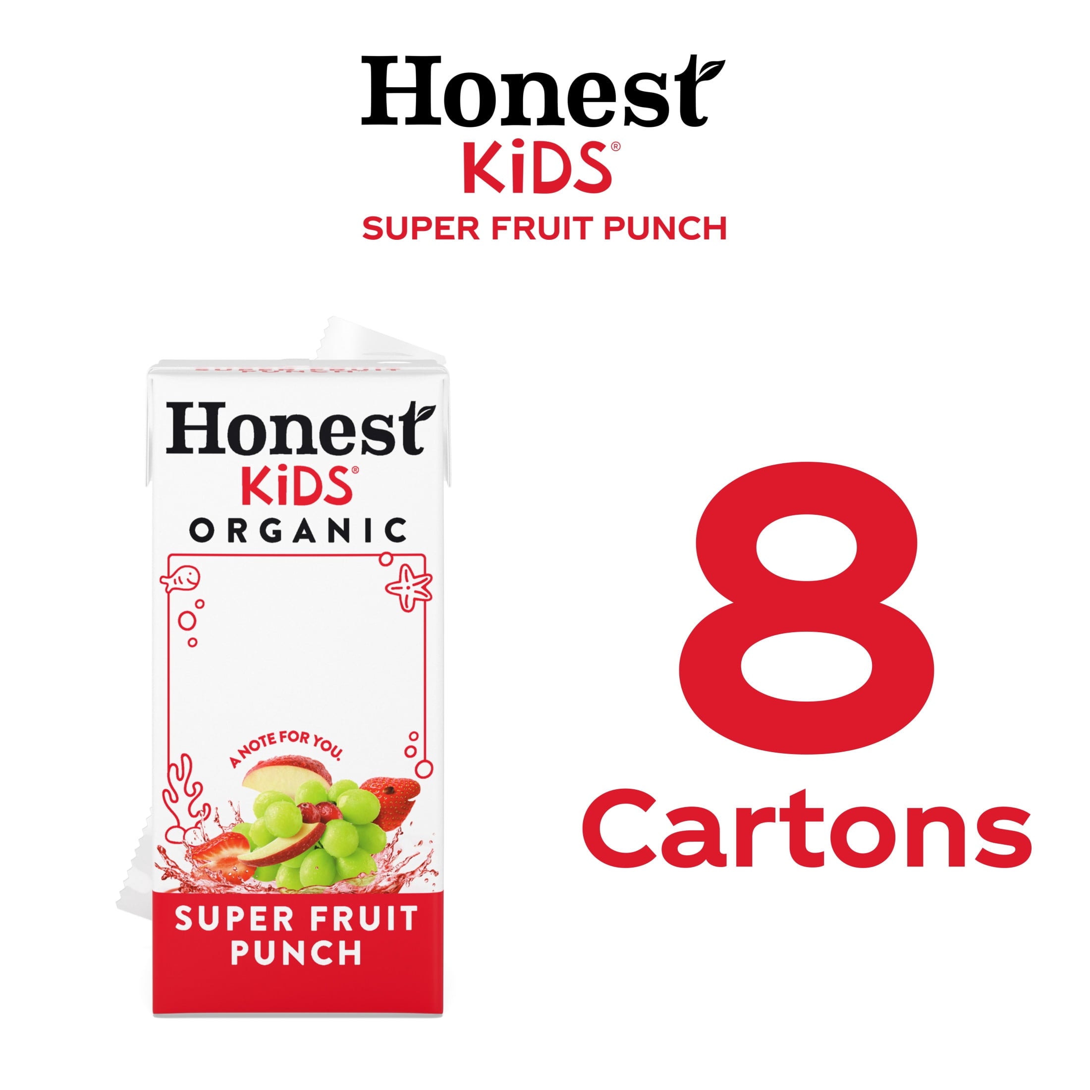 Honest Kids Super Fruit Punch Organic Juice Drink 6 fl oz 8 Pack