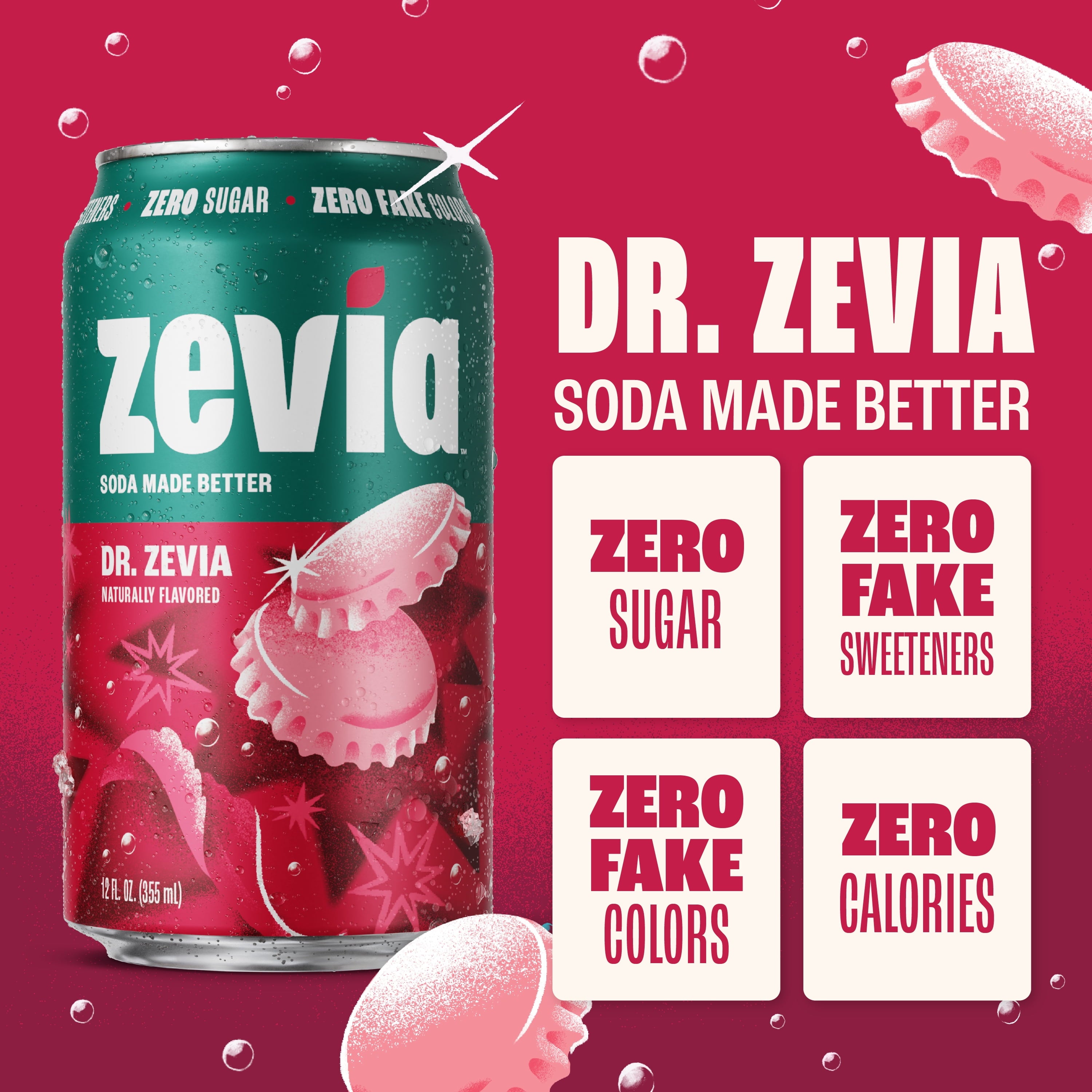 Zevia Zero Calorie No Sugar Dr. Zevia Soda Pop Cans 12 Fl Oz 8 Pack