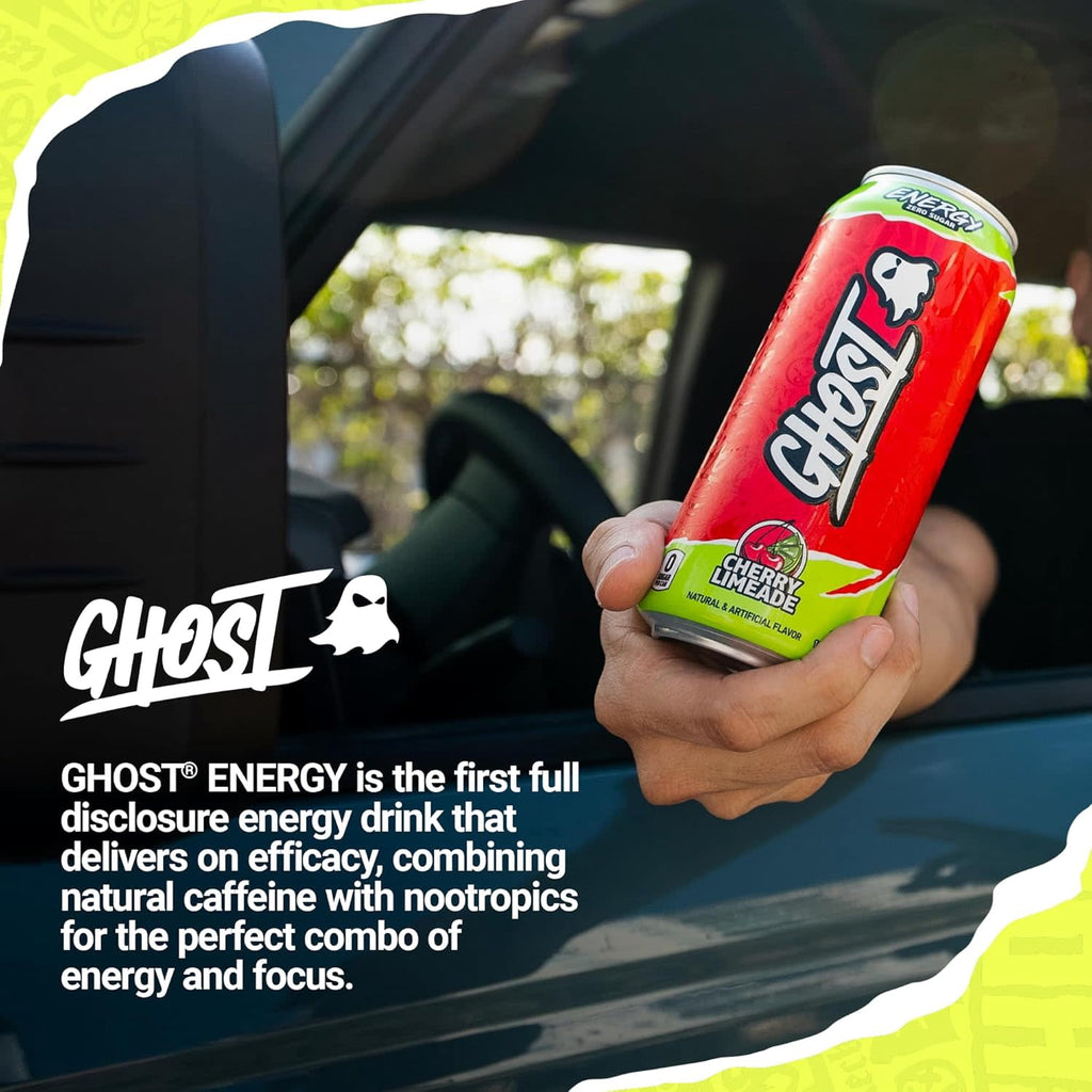 GHOST Energy Cherry Limeade Sugar Free Energy Drink 16 fl oz Single Can
