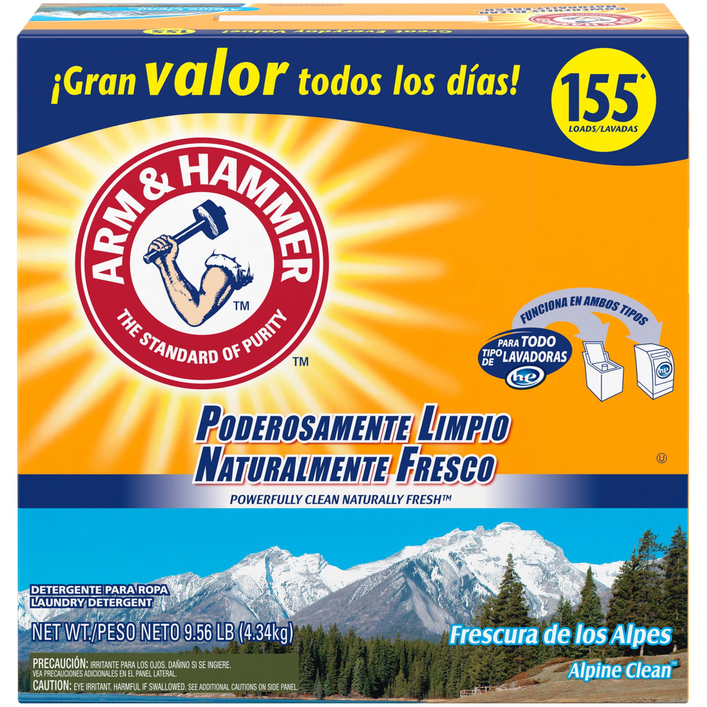 ARM & HAMMER Powder Laundry Detergent Alpine Clean 9.56 lb 155 Loads