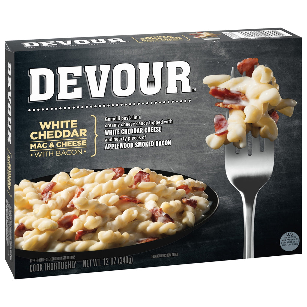 DEVOUR White Cheddar Mac & Cheese with Smoked Bacon Frozen Meal 12 Oz