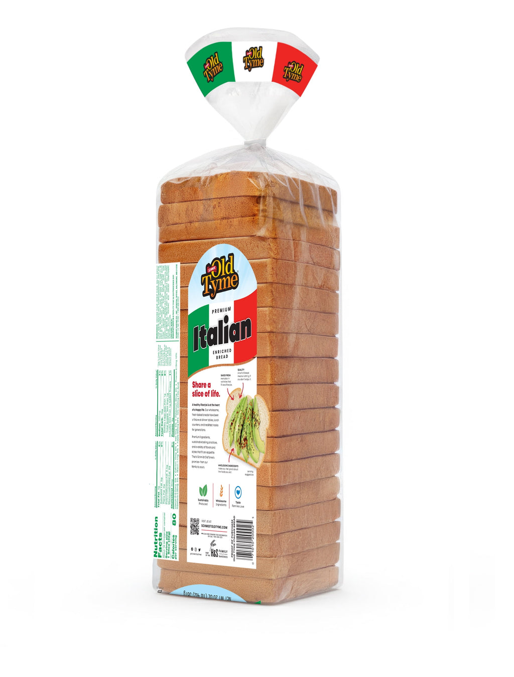 Old Tyme Premium Italian Enriched Bread Loaf 20 Oz