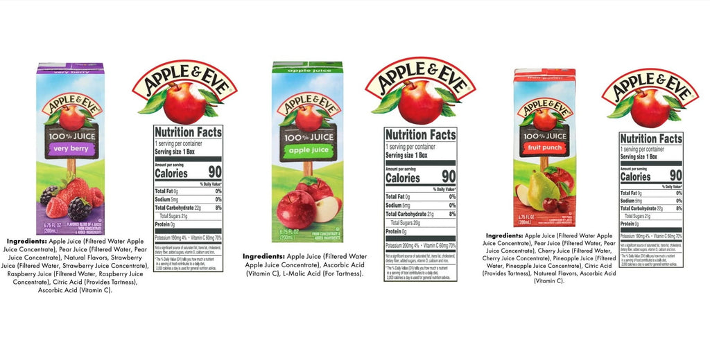 Apple & Eve 100% Juice Drink Variety Pack 6.75 fl oz 32 Count
