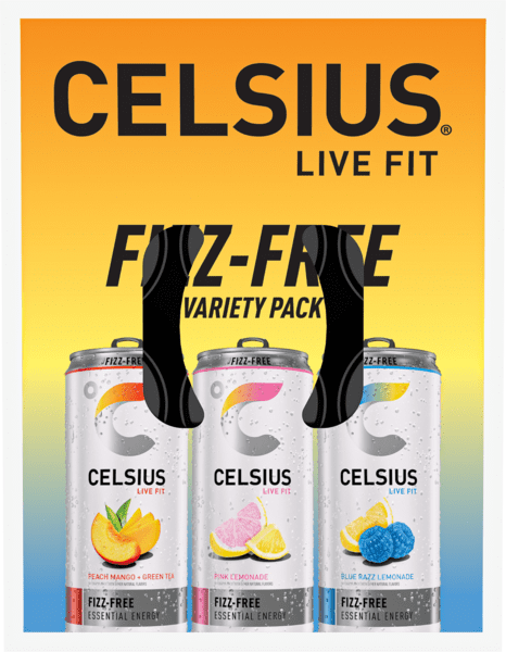 CELSIUS Fizz Free Variety Pack Functional Energy Drink 12 fl oz 12 Pack Cans