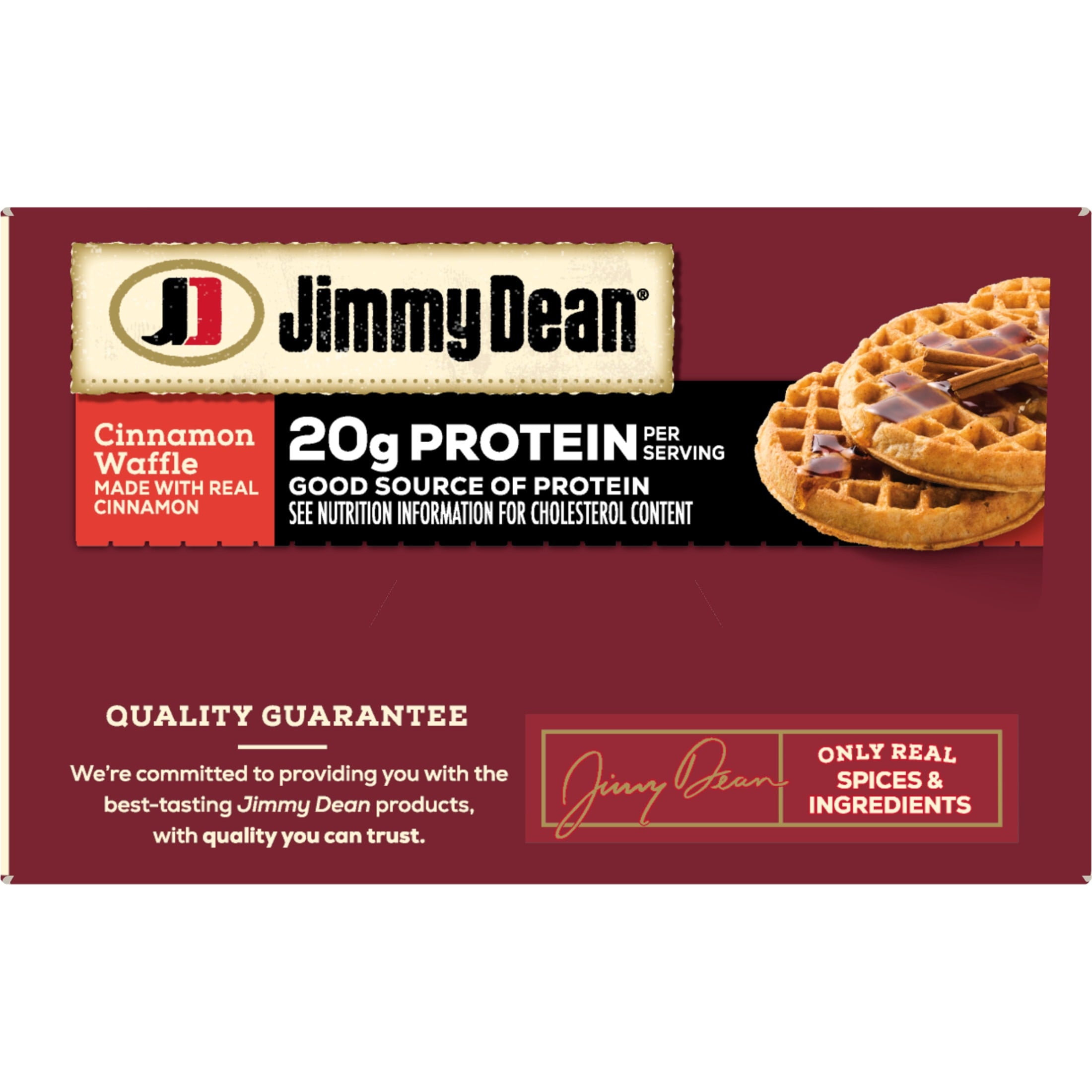 Jimmy Dean Protein Cinnamon Waffles Frozen 8 Count 11.28 Oz