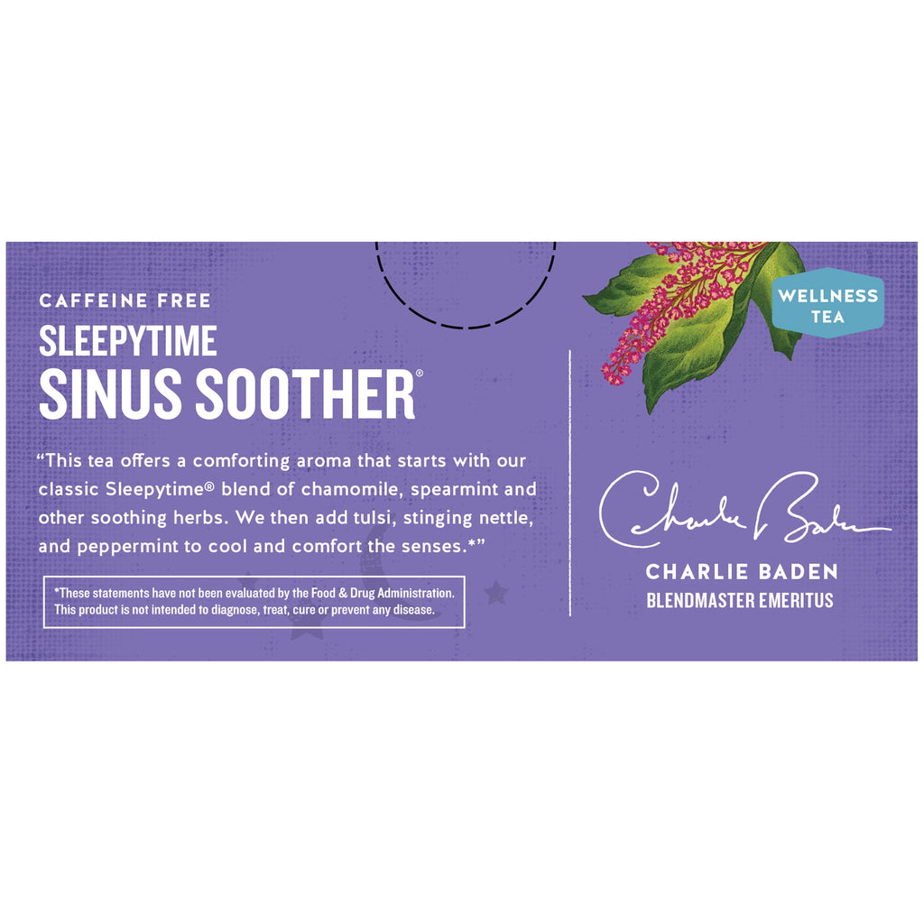 Celestial Seasonings Sleepytime Wellness Sinus Soother Caffeine-Free Herbal Tea Bags 1.2 oz 20 Count