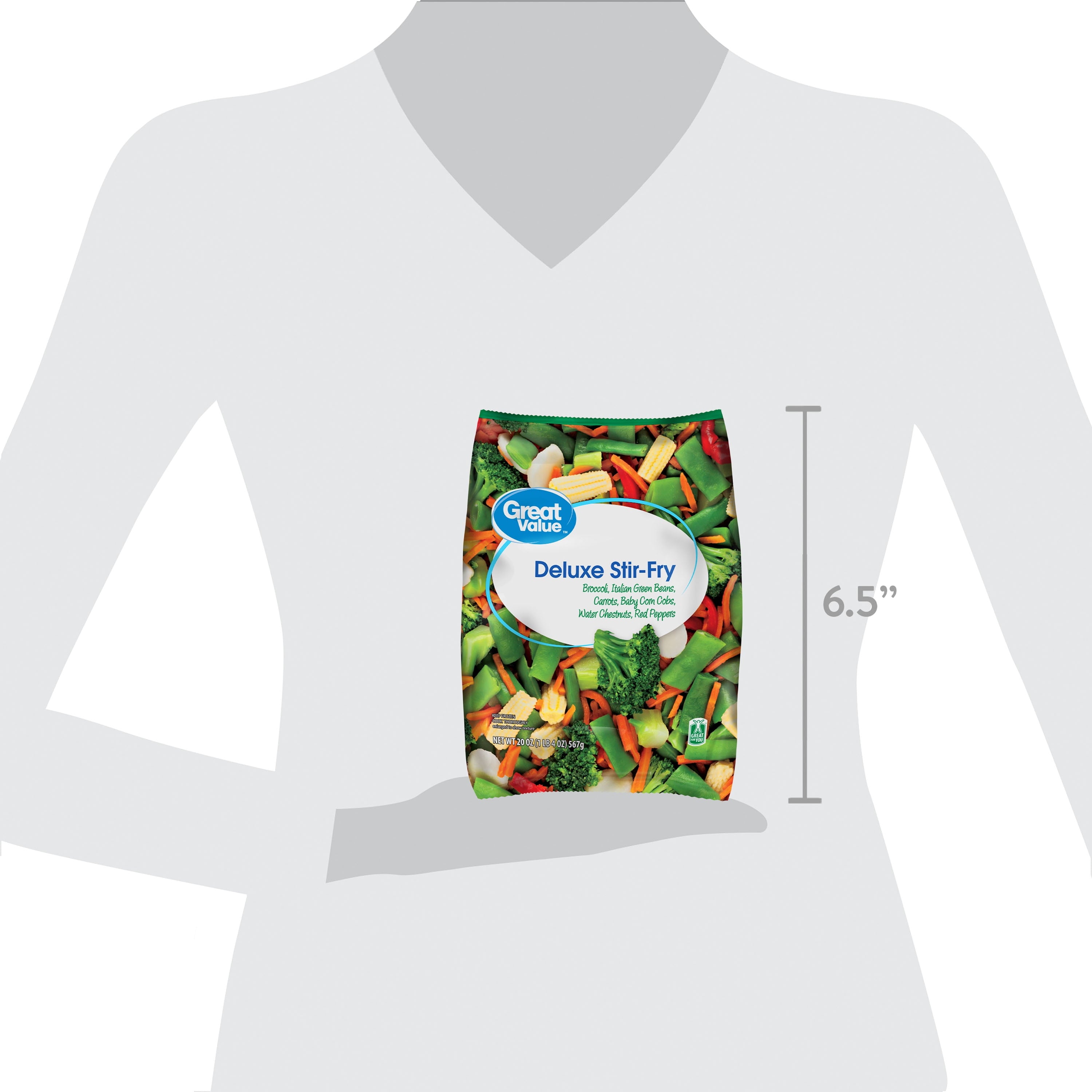 Great Value Deluxe Stir Fry Mixed Vegetables 20 Oz Frozen