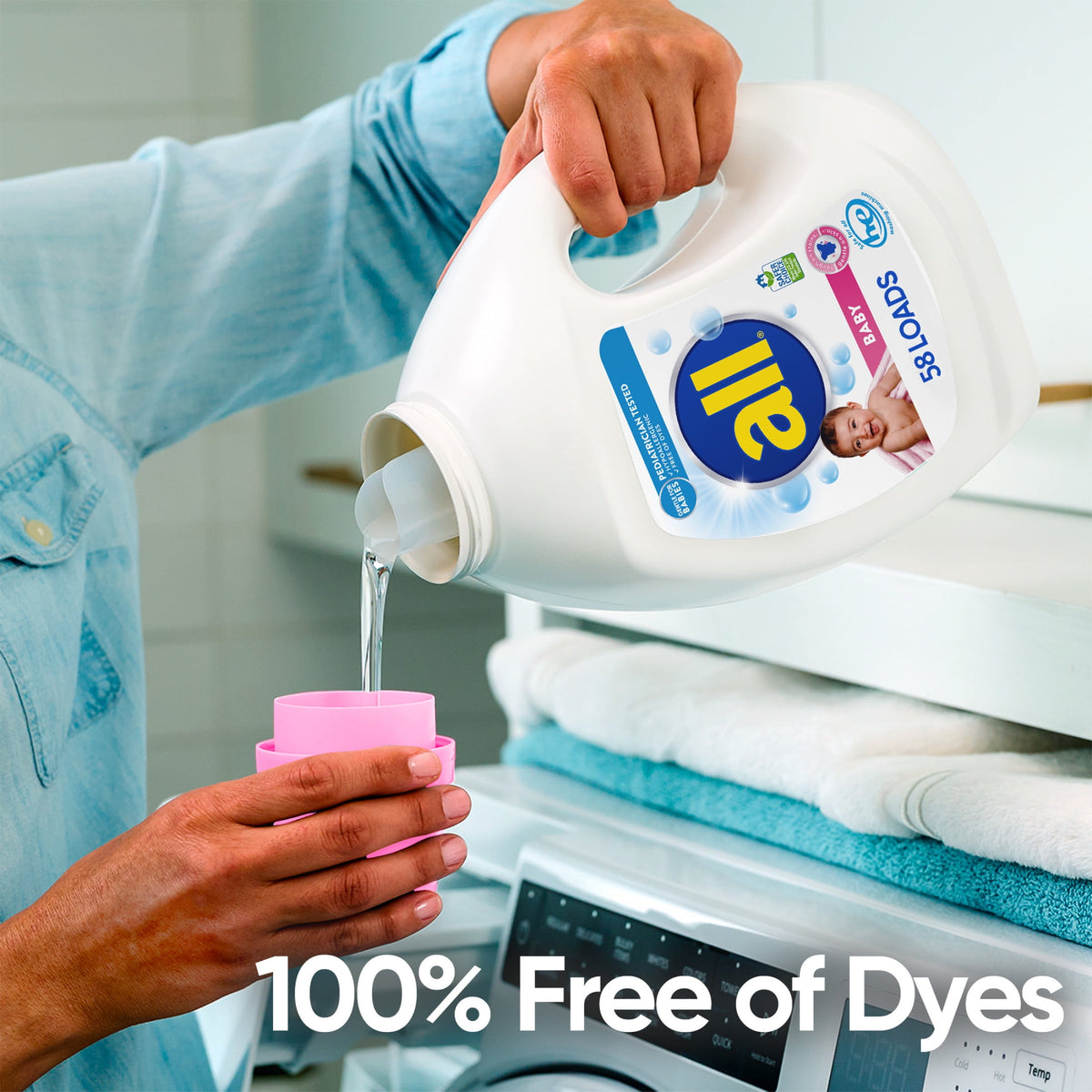 all Baby Liquid Laundry Detergent Hypoallergenic Gentle on Sensitive Skin 73 oz 58 Loads