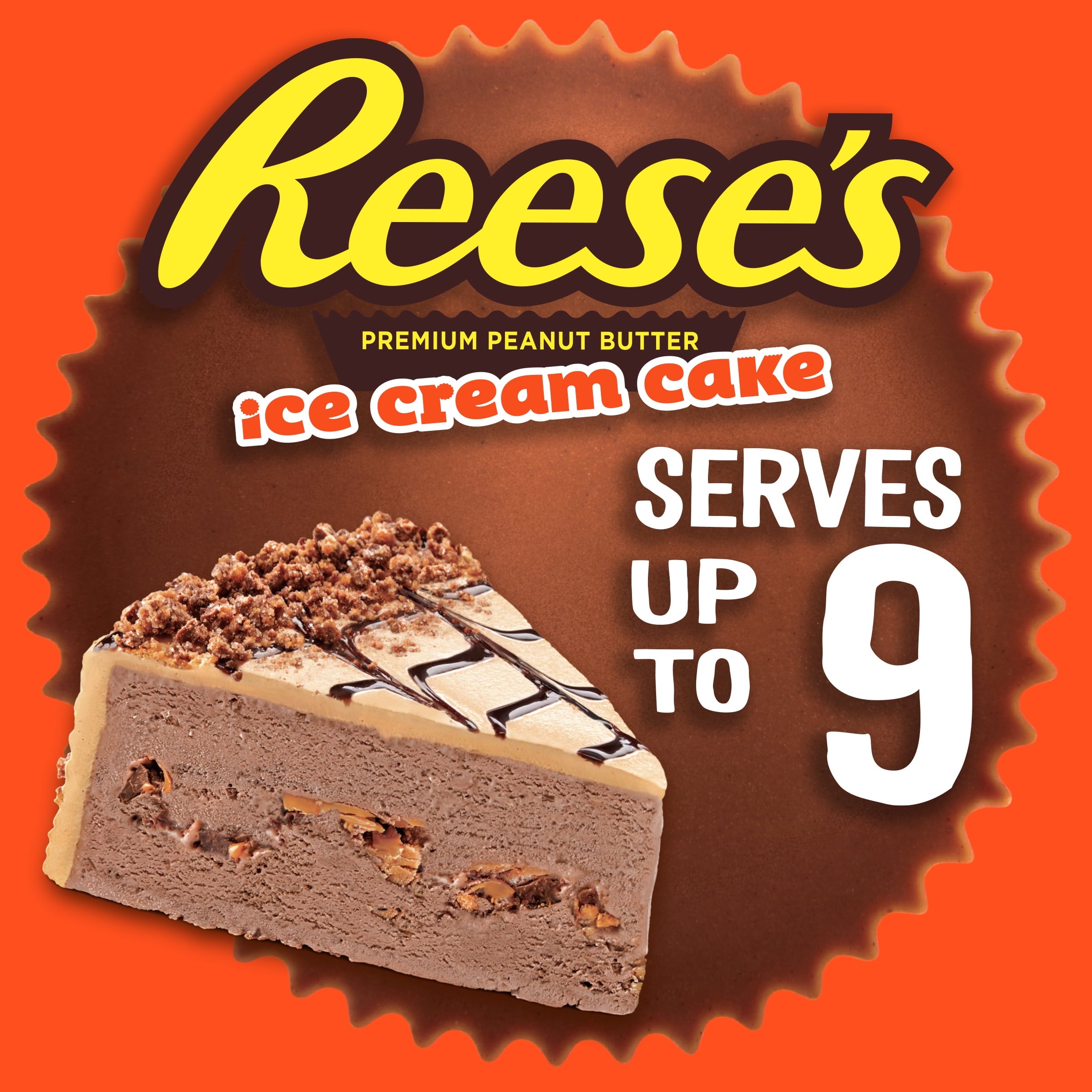Reese's Premium Peanut Butter Ice Cream Cake 46 Oz Carvel