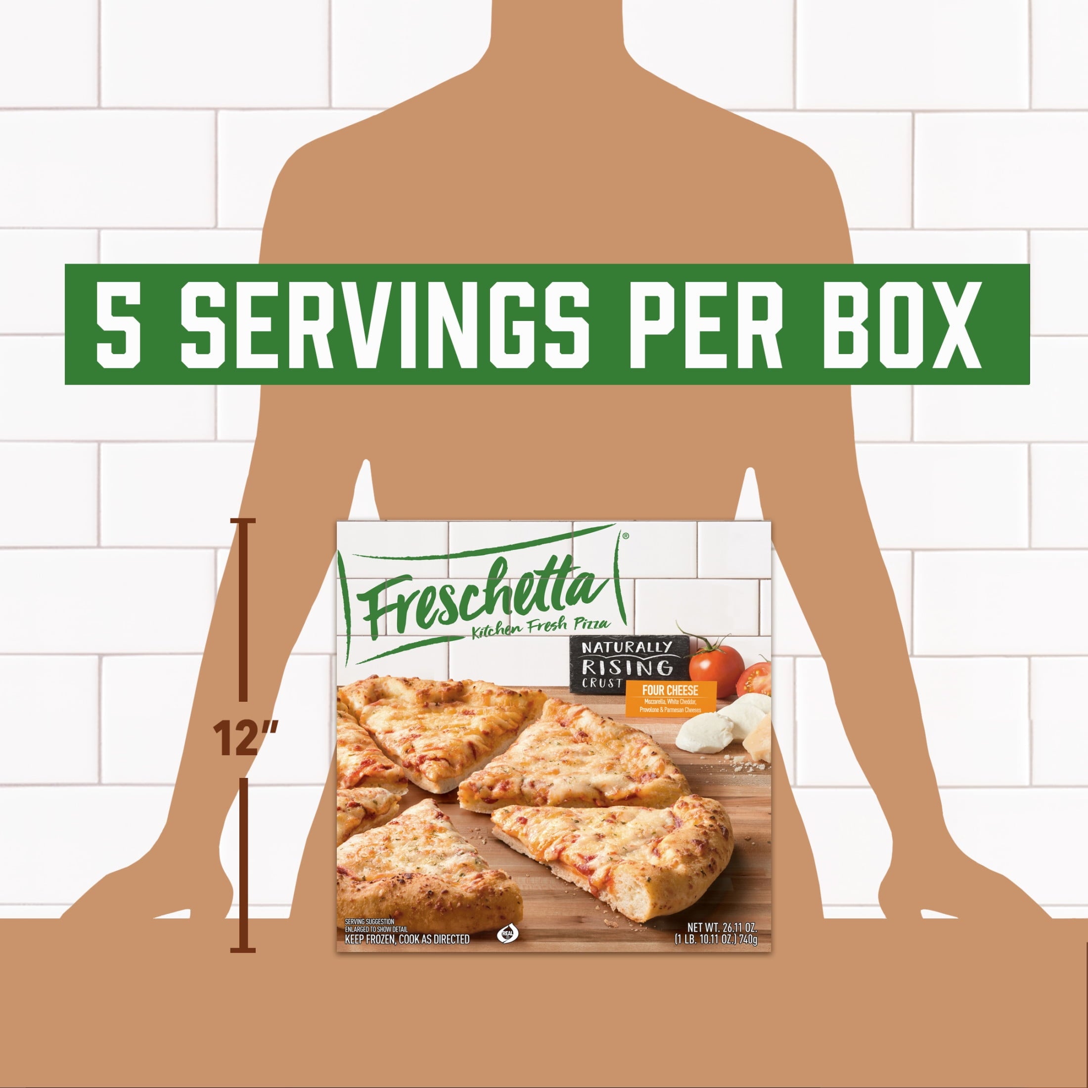 Freschetta Four Cheese Naturally Rising Crust Frozen Pizza 26.11 Oz