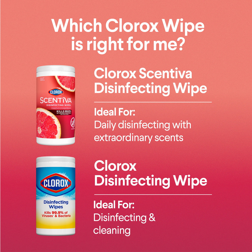 Clorox Scentiva Disinfecting Wipes Grapefruit & Orange Blossom 75 Count