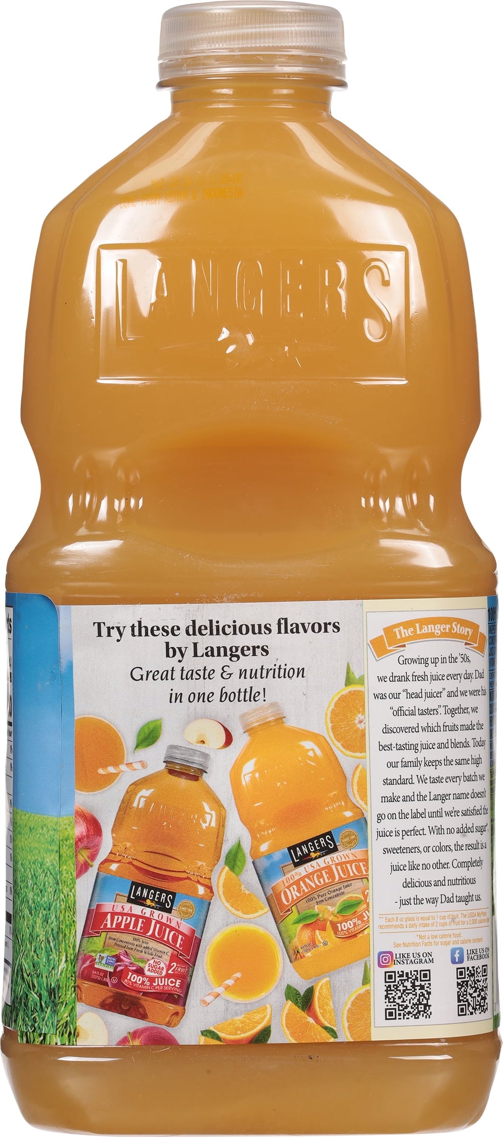 Langers 100% Pure Pineapple Juice 64 fl oz Bottle