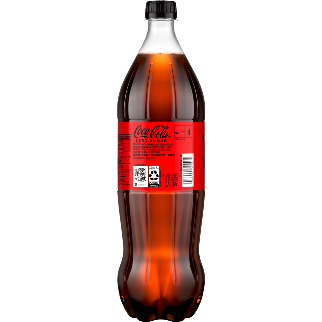 Zero Sugar Soda Pop Bottle 1.25 Liters Coca-Cola
