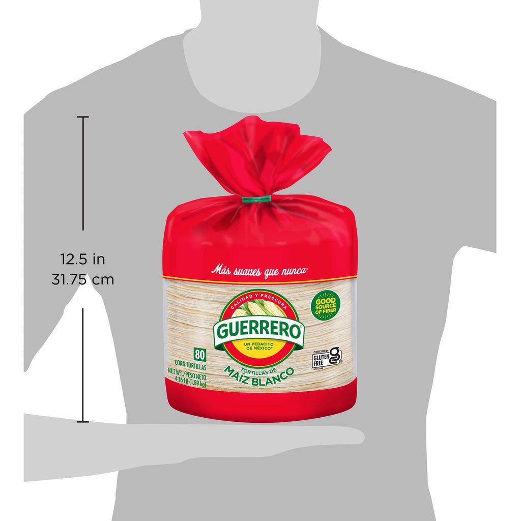 White Corn Tortillas 80 Count Guerrero