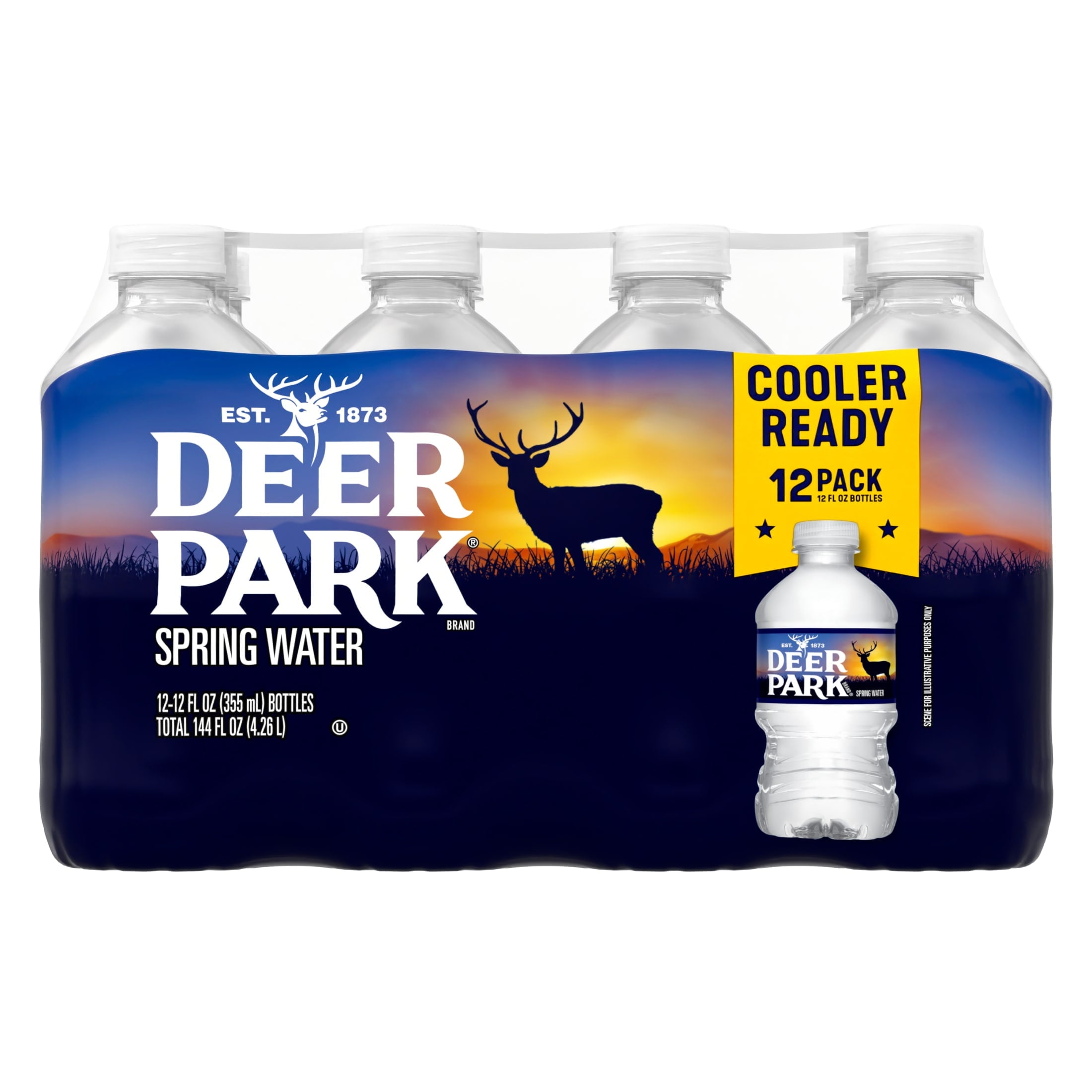 Deer Park Spring Water 12 fl oz Plastic Bottles 12 Pack