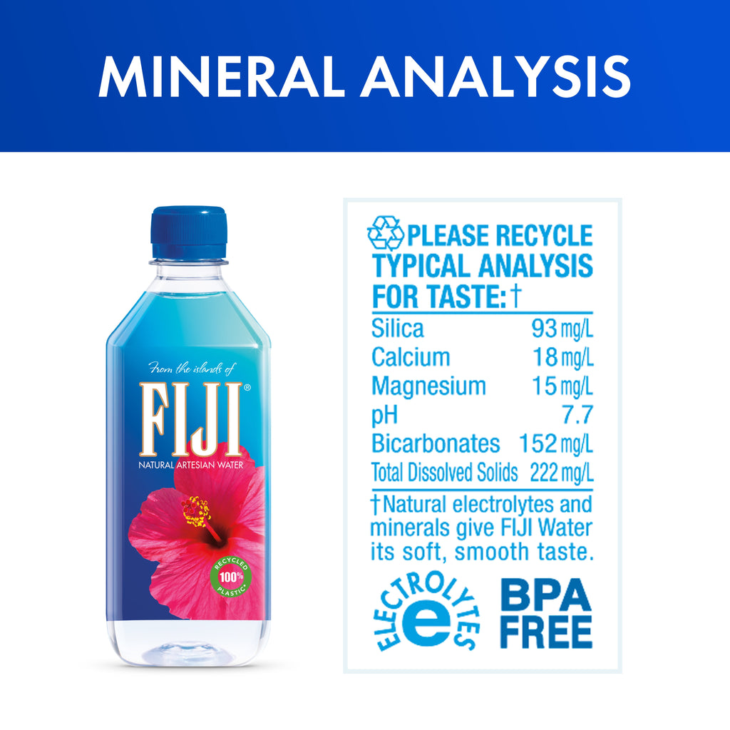 FIJI Natural Artesian Water 16.9 fl oz Plastic Bottles 6 Pack