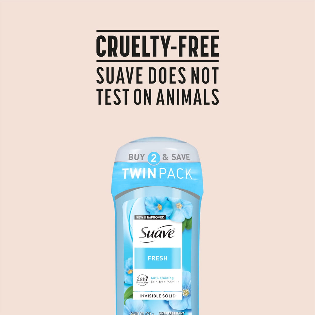 Suave Women Antiperspirant Deodorant Fresh 48-Hour Protection 2.6 oz Twin Pack