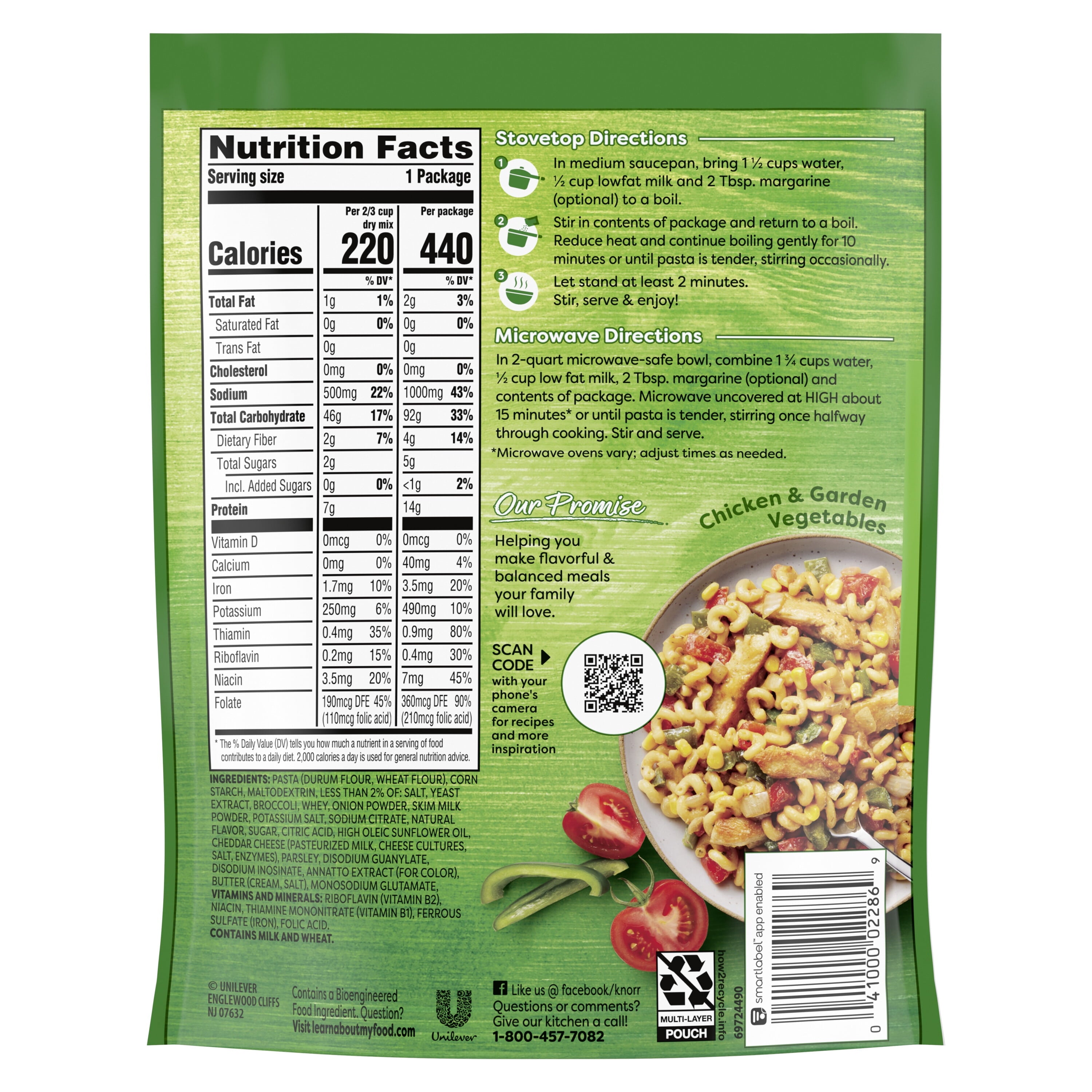 Knorr Pasta Sides Cheddar Broccoli Fusilli 4.3 Oz