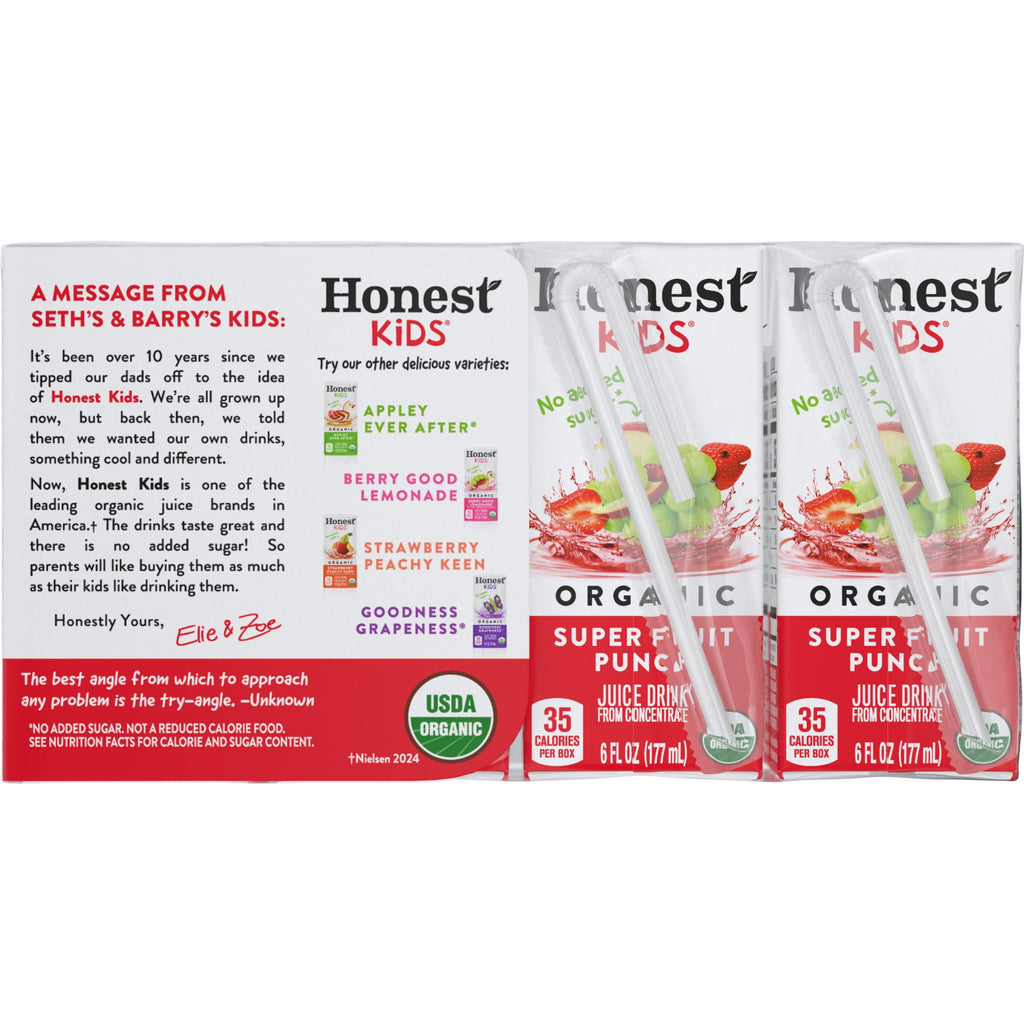 Honest Kids Super Fruit Punch Organic Juice Drink 6 fl oz 8 Pack