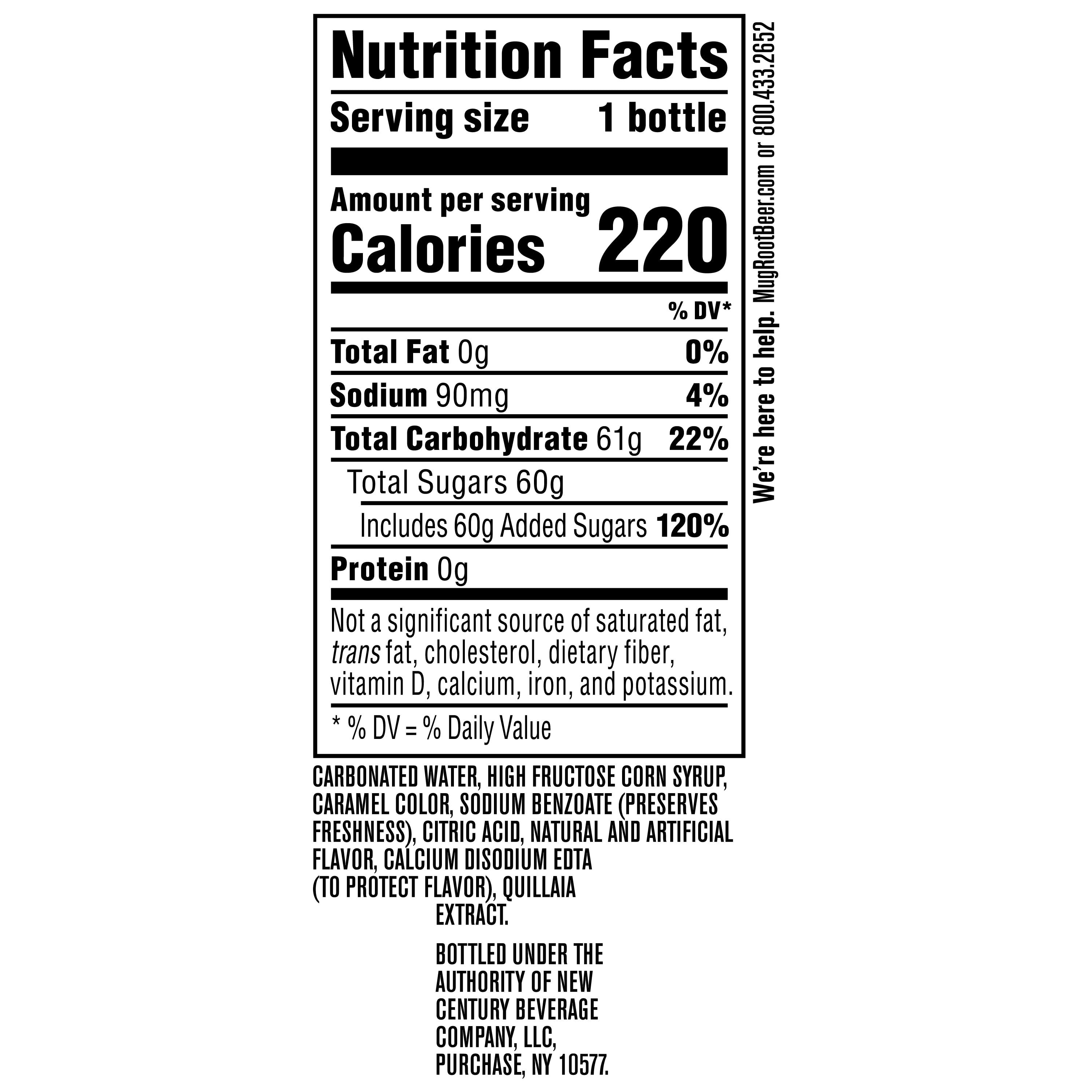 Mug Root Beer Caffeine Free Soda Pop Bottles 16.9 Fl Oz 6 Pack