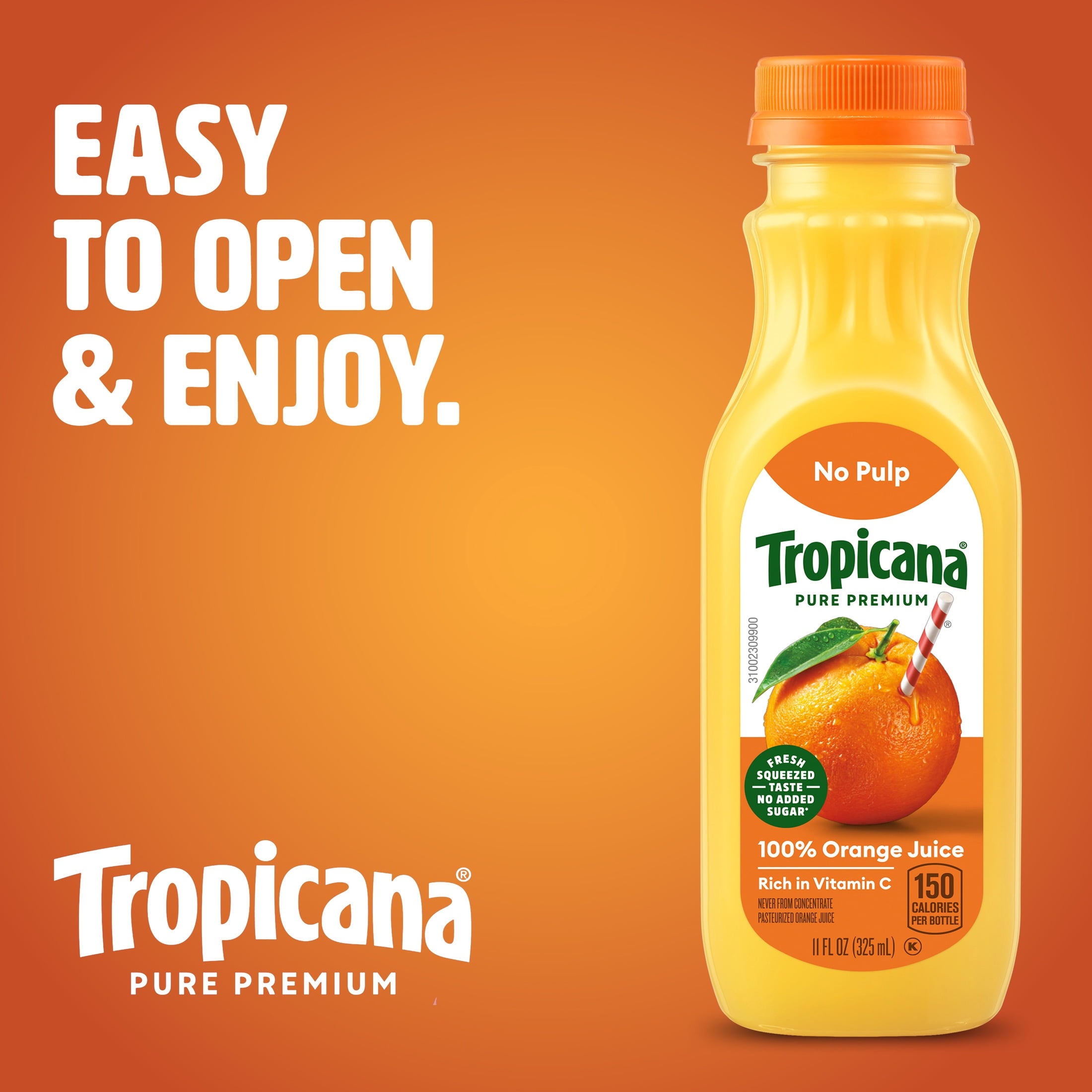 Tropicana Pure Premium 100% Orange Juice Original No Pulp 11 fl oz