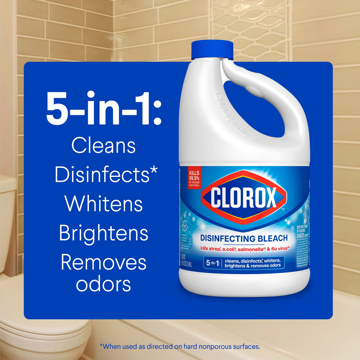Clorox Disinfecting Liquid Bleach Cleaner Regular Scent 81 fl oz