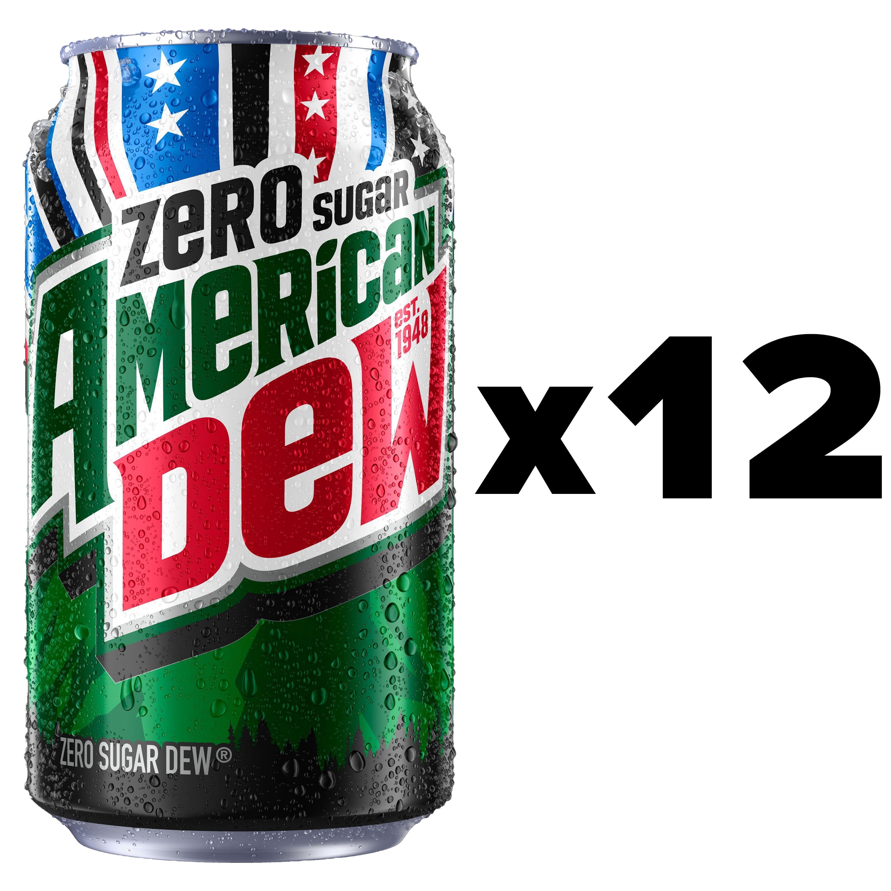 Mountain Dew Zero Sugar Citrus Soda Pop Cans 12 Fl Oz 12 Pack