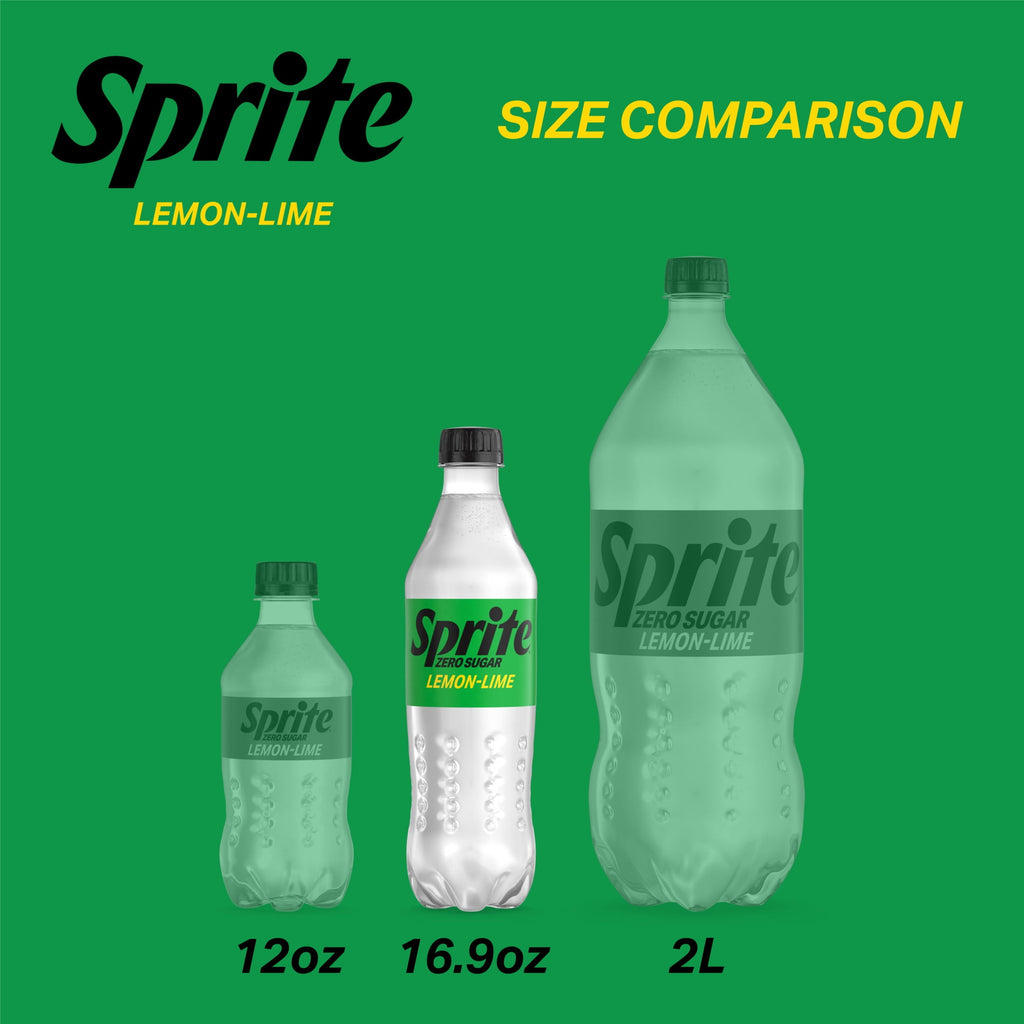 Sprite Zero Sugar Lemon-Lime Caffeine Free Soda Pop Bottles 16.9 Fl Oz 6 Pack