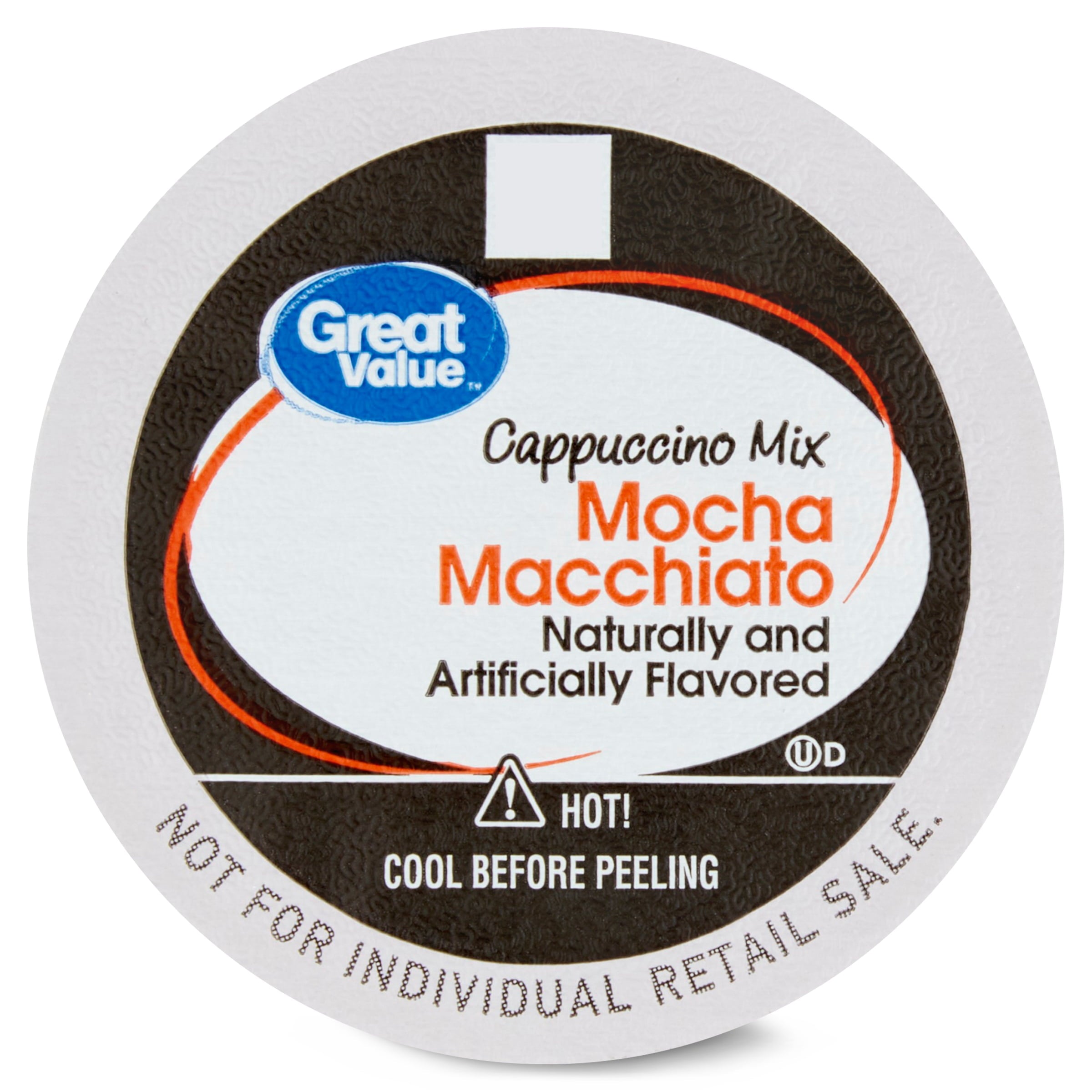 Great Value Mocha Macchiato Medium Roast Cappuccino Mix Single Serve Coffee Pods 12 Count