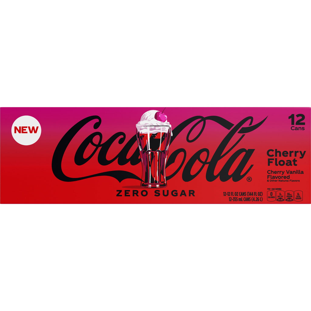 Zero Sugar Cherry Float Soda Pop Fridge Pack Cans 12 Fl Oz 12 Pack Coca-Cola